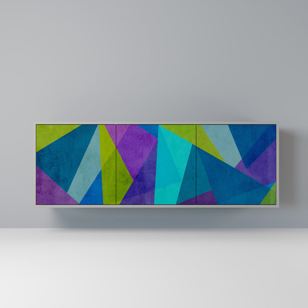 Buffet 3 portes COLD SHOWCASE en finition grise