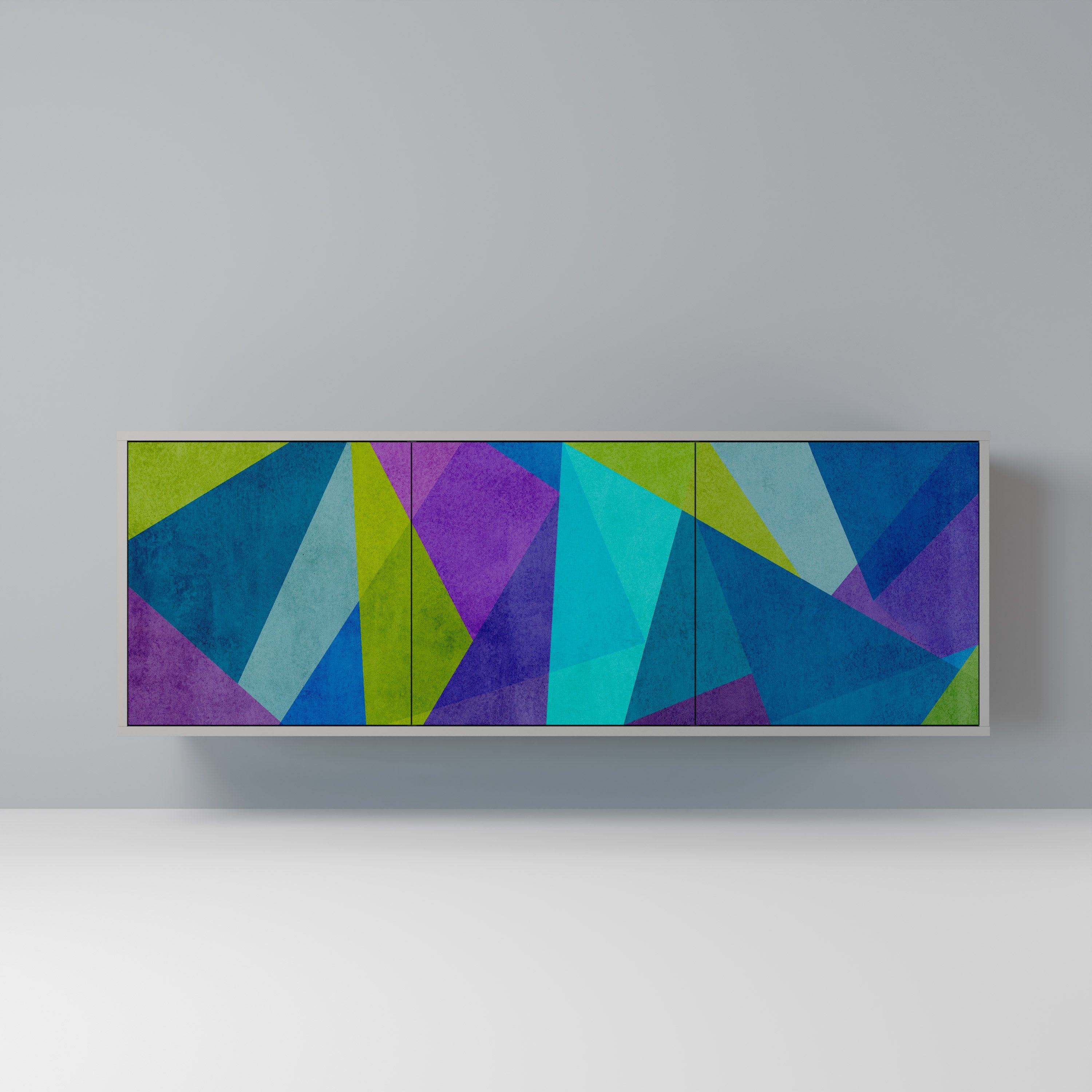 Buffet 3 portes COLD SHOWCASE en finition grise