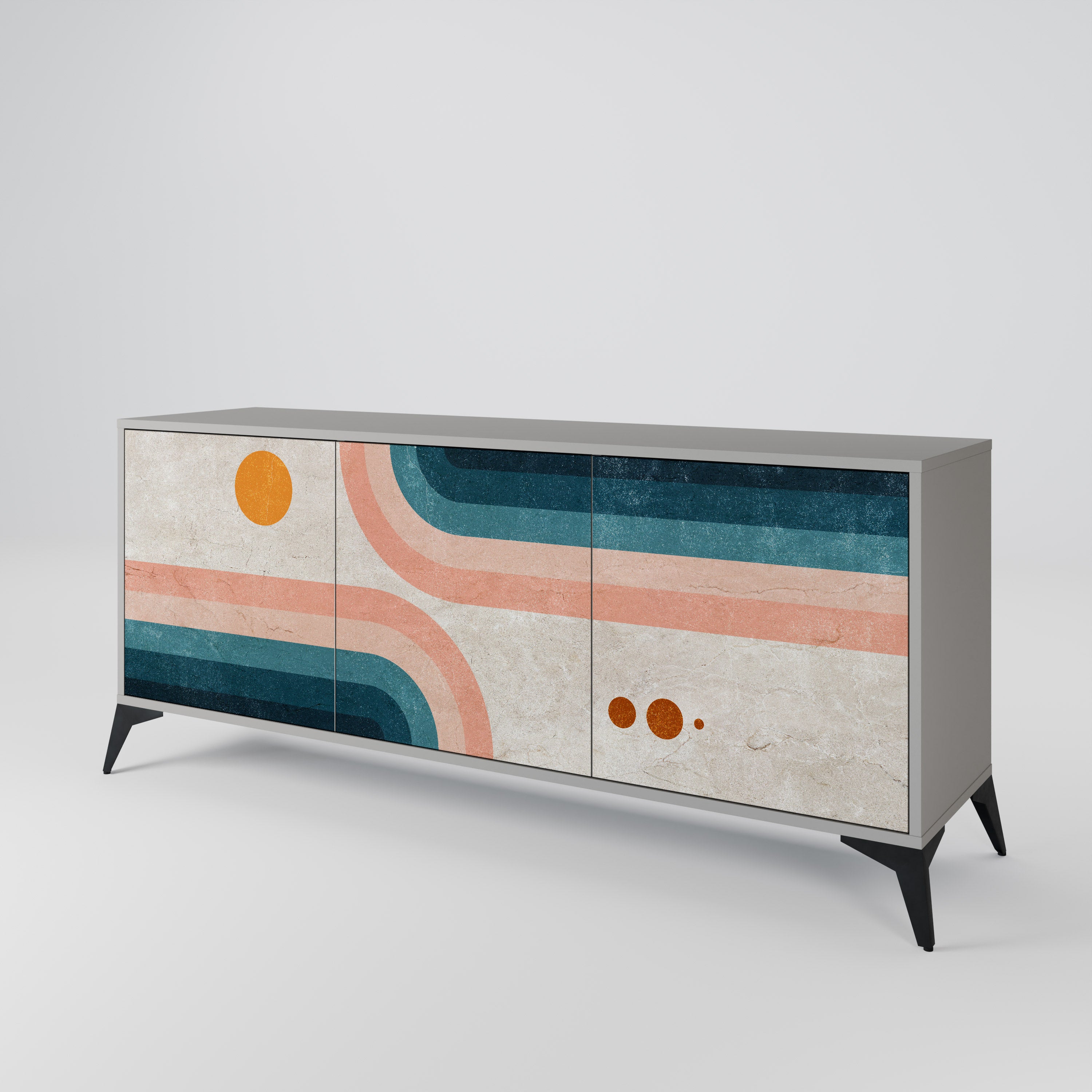 TWO HALVES 3-Door Sideboard