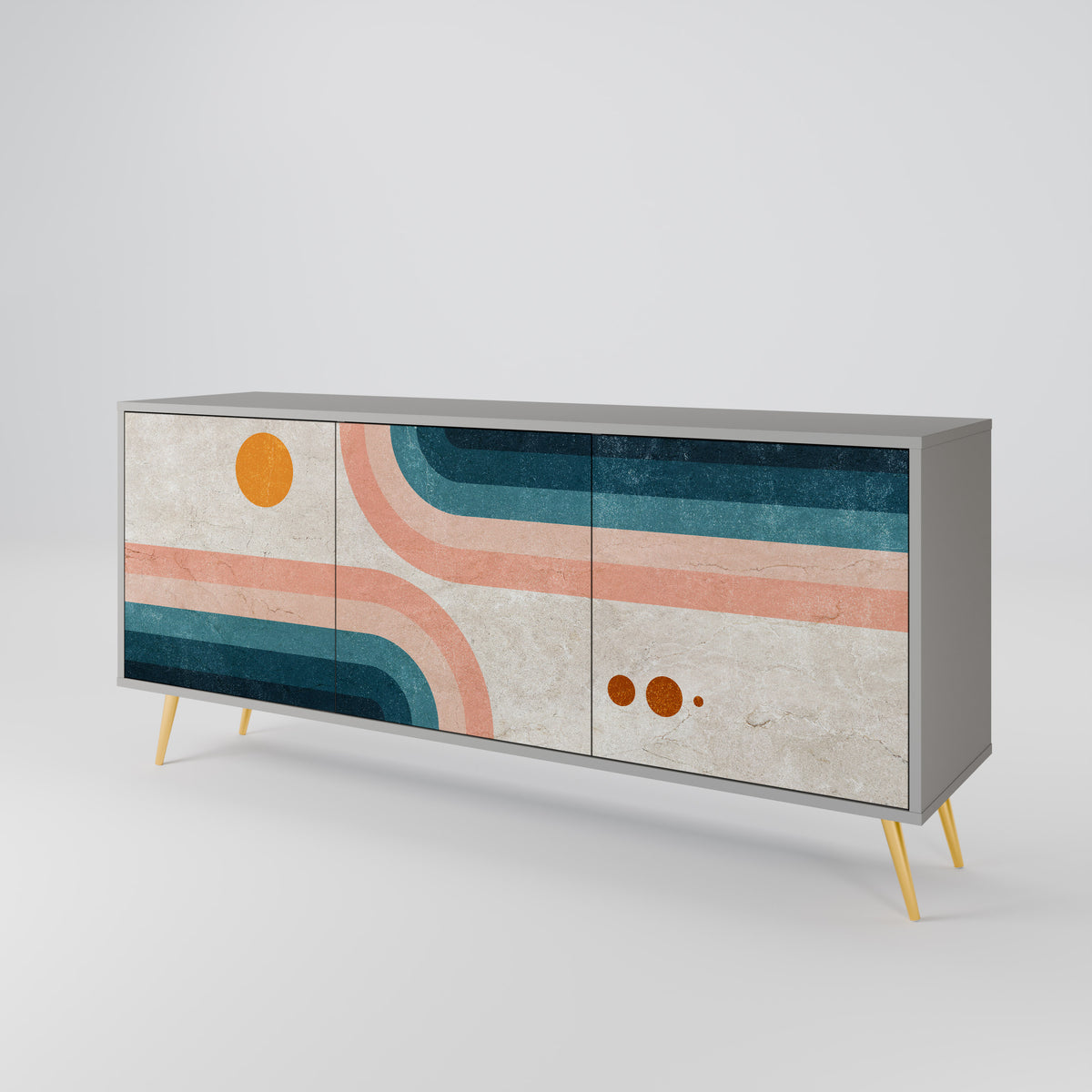 TWO HALVES 3-Door Sideboard