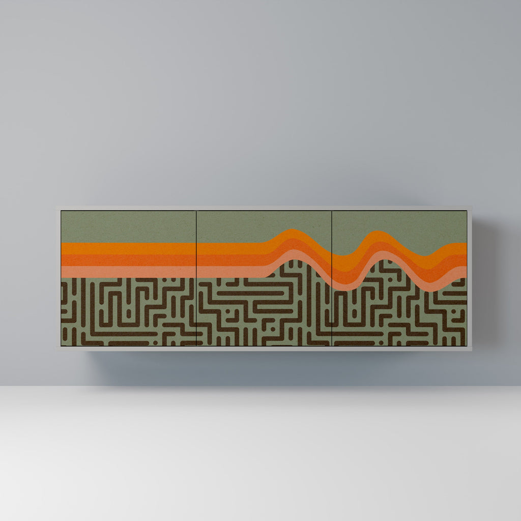 Buffet 3 portes SIMPLE SOLUTIONS en finition grise