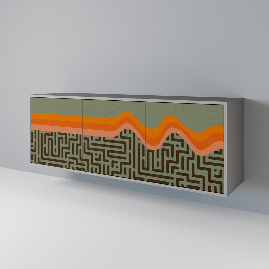 Buffet 3 portes SIMPLE SOLUTIONS en finition grise