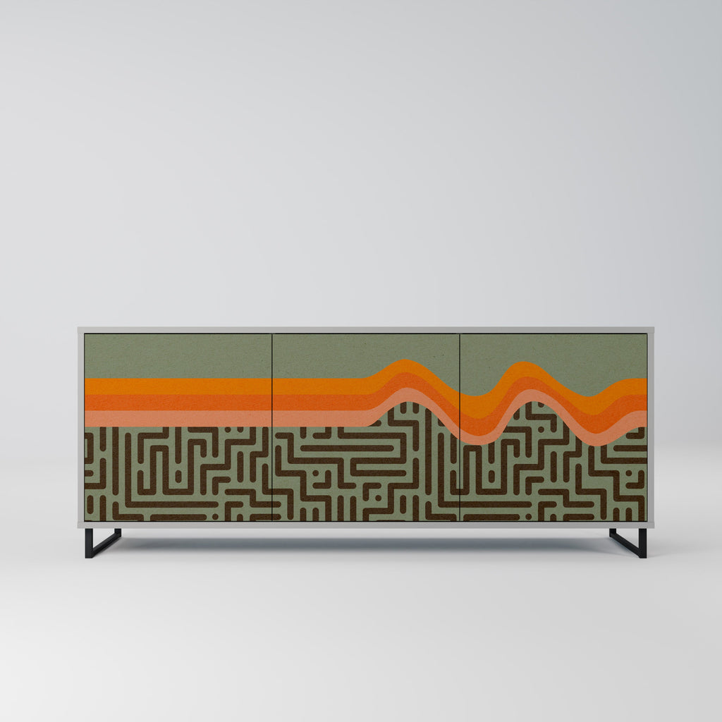 Buffet 3 portes SIMPLE SOLUTIONS en finition grise