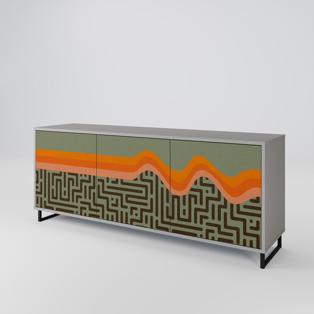 Buffet 3 portes SIMPLE SOLUTIONS en finition grise