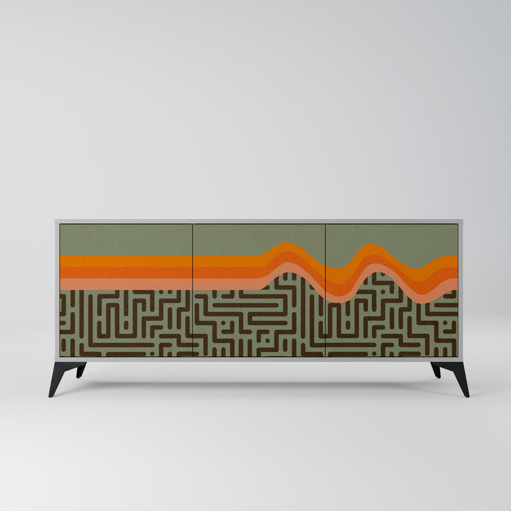 Buffet 3 portes SIMPLE SOLUTIONS en finition grise