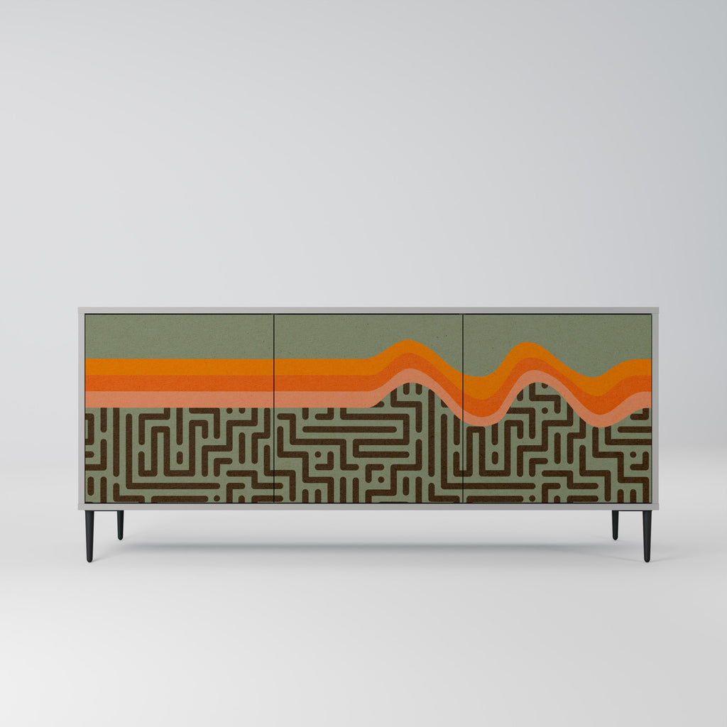 Buffet 3 portes SIMPLE SOLUTIONS en finition grise