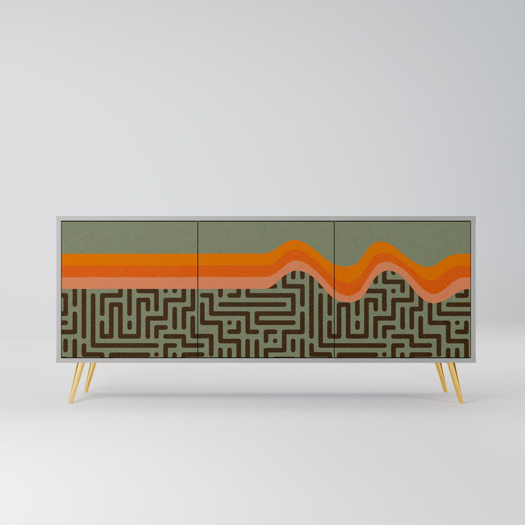 Buffet 3 portes SIMPLE SOLUTIONS en finition grise