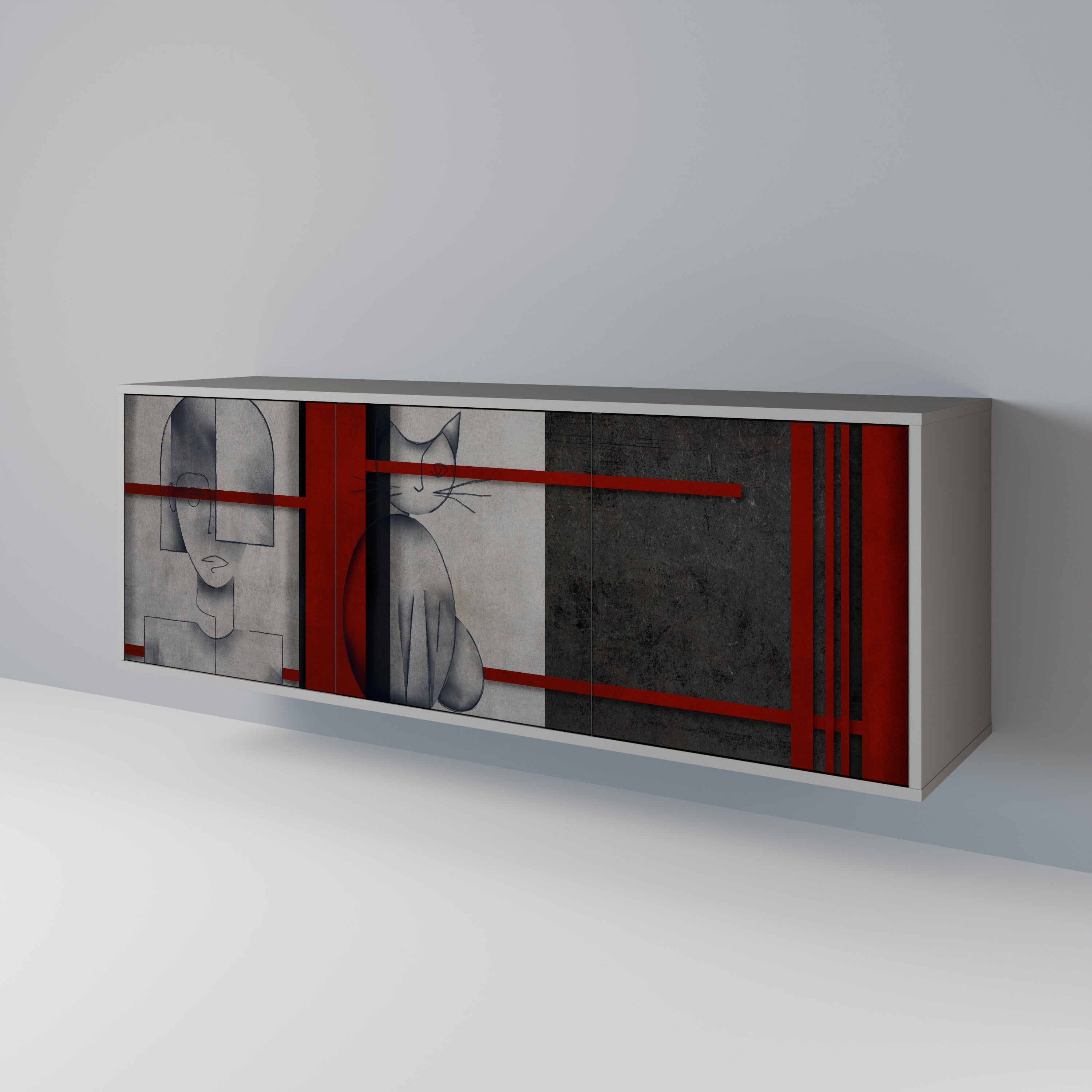 GRAY FIGURES 3-Door Sideboard