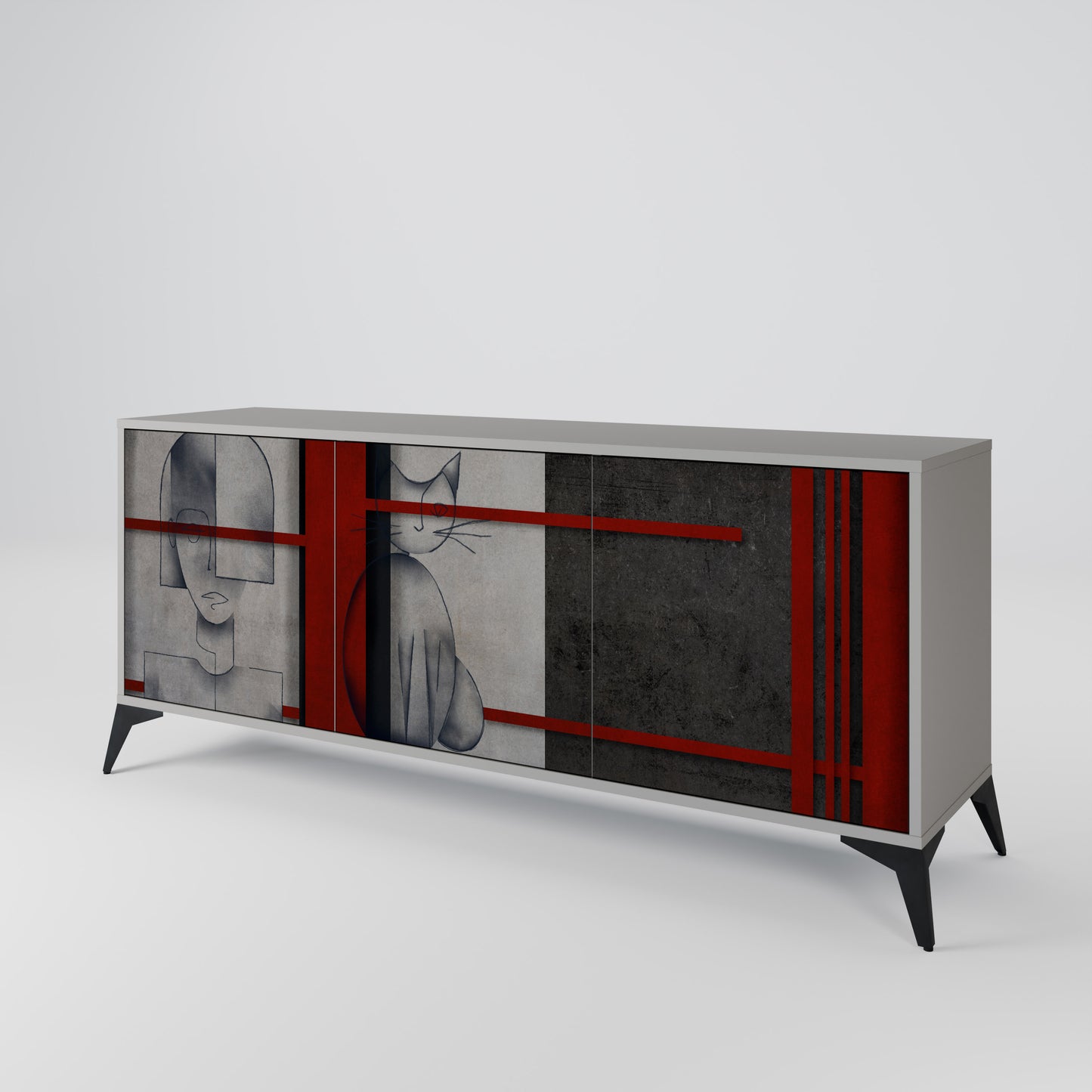 GRAY FIGURES 3-Door Sideboard