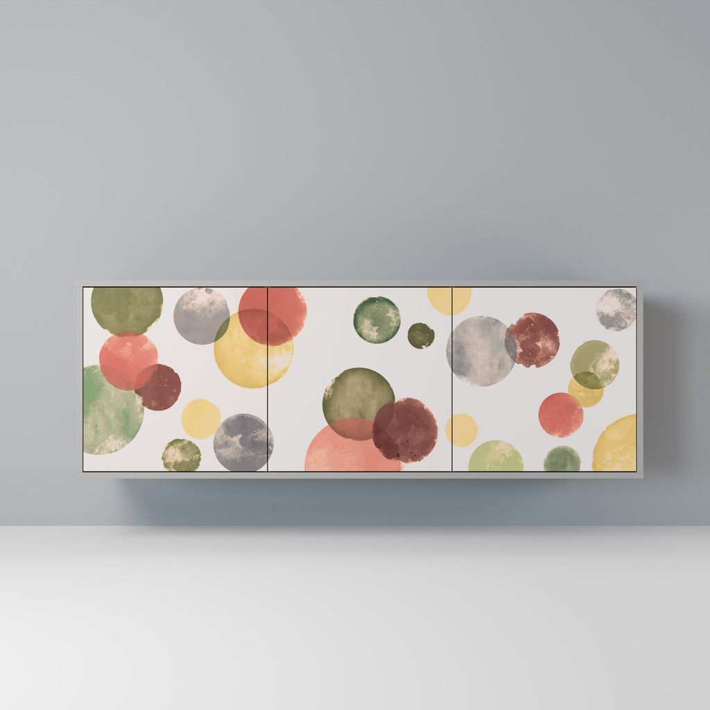 Buffet 3 portes FLEETING HAPPINESS en finition grise