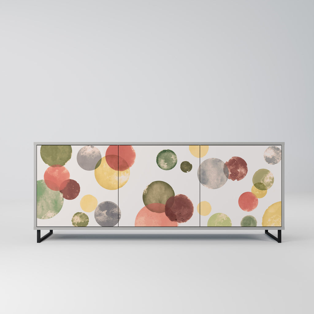 Buffet 3 portes FLEETING HAPPINESS en finition grise