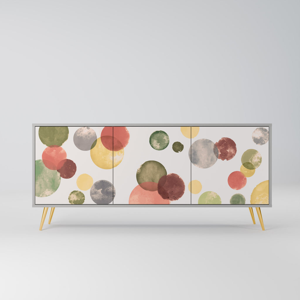 Buffet 3 portes FLEETING HAPPINESS en finition grise