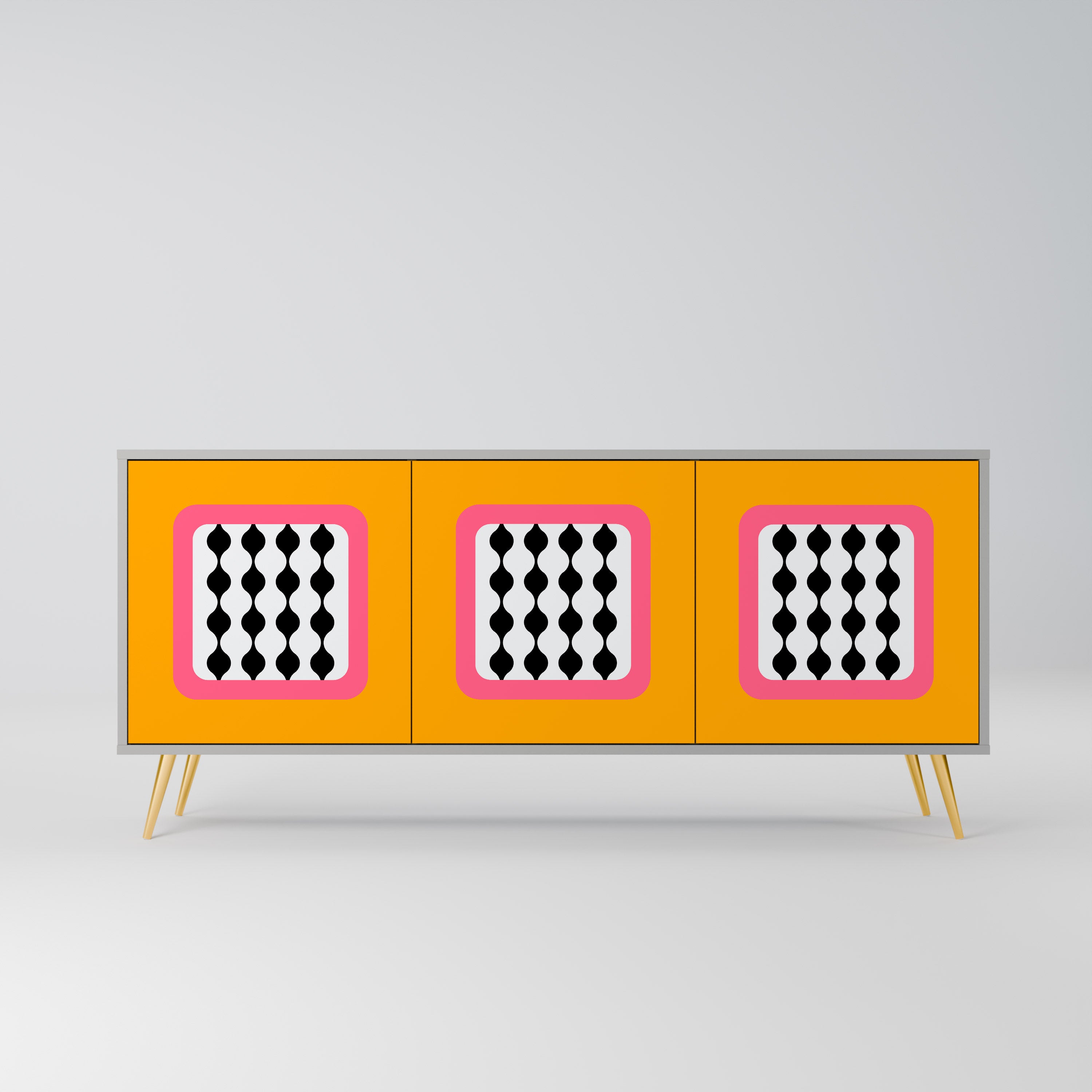 Buffet 3 portes TEARS IN HEAVEN en finition grise