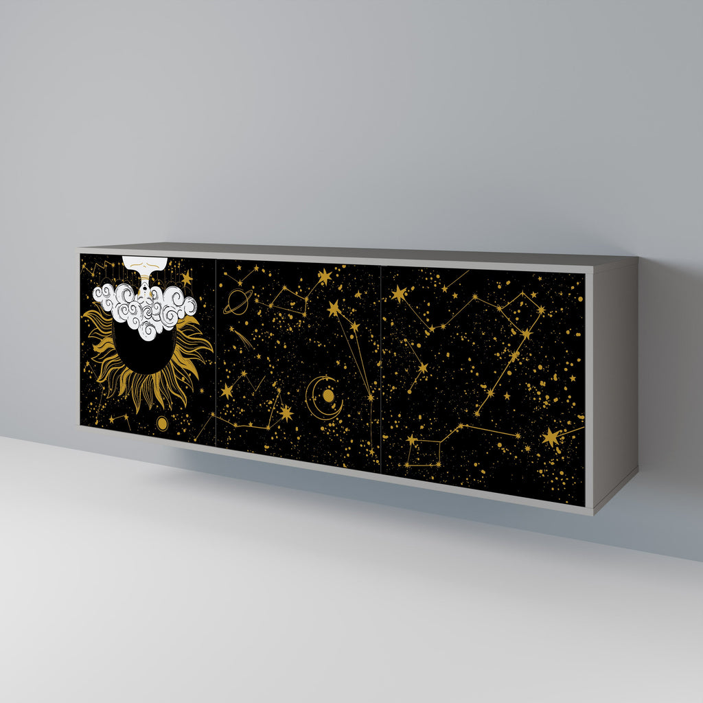 Buffet 3 portes STELLAR CONSTELLATIONS en finition grise
