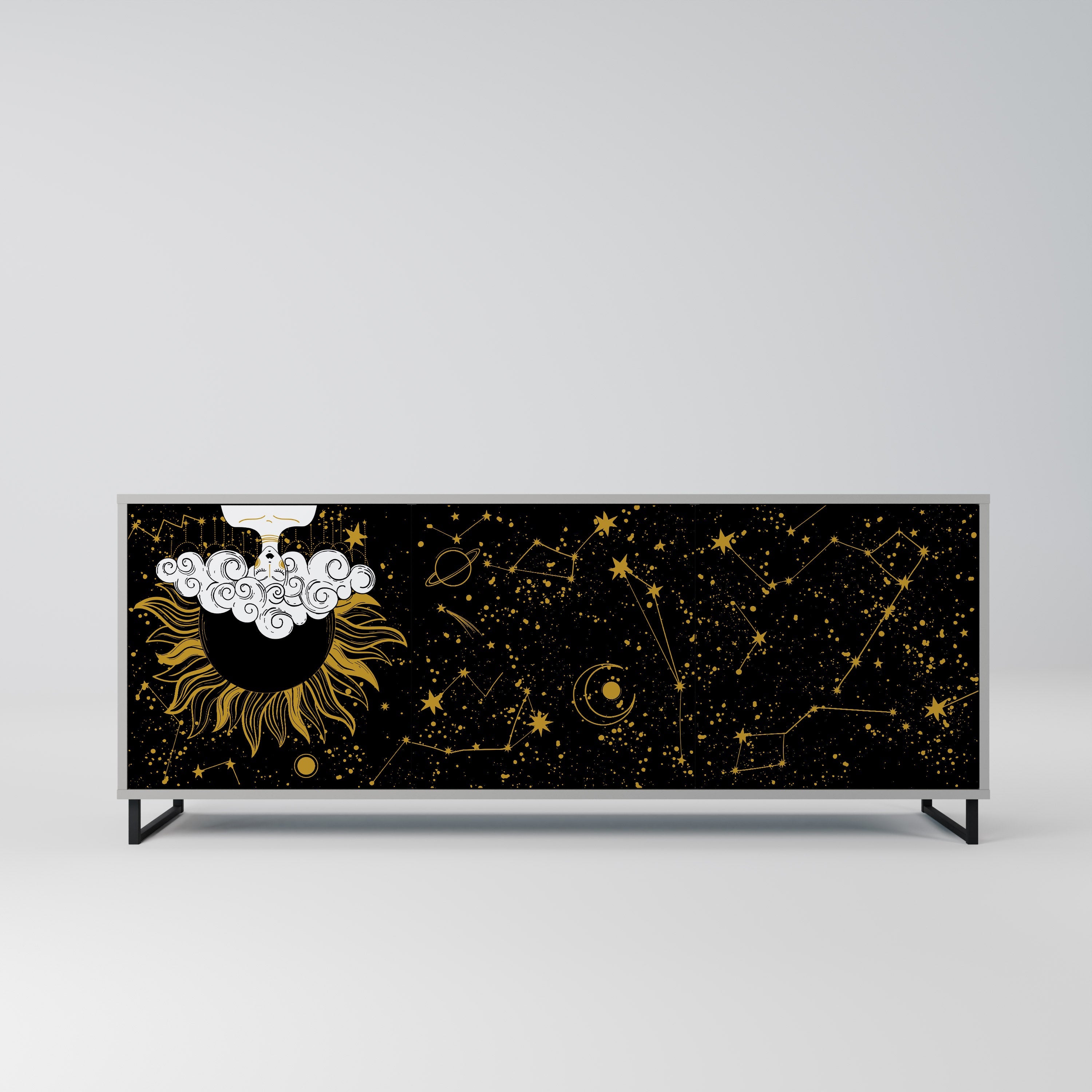 Buffet 3 portes STELLAR CONSTELLATIONS en finition grise
