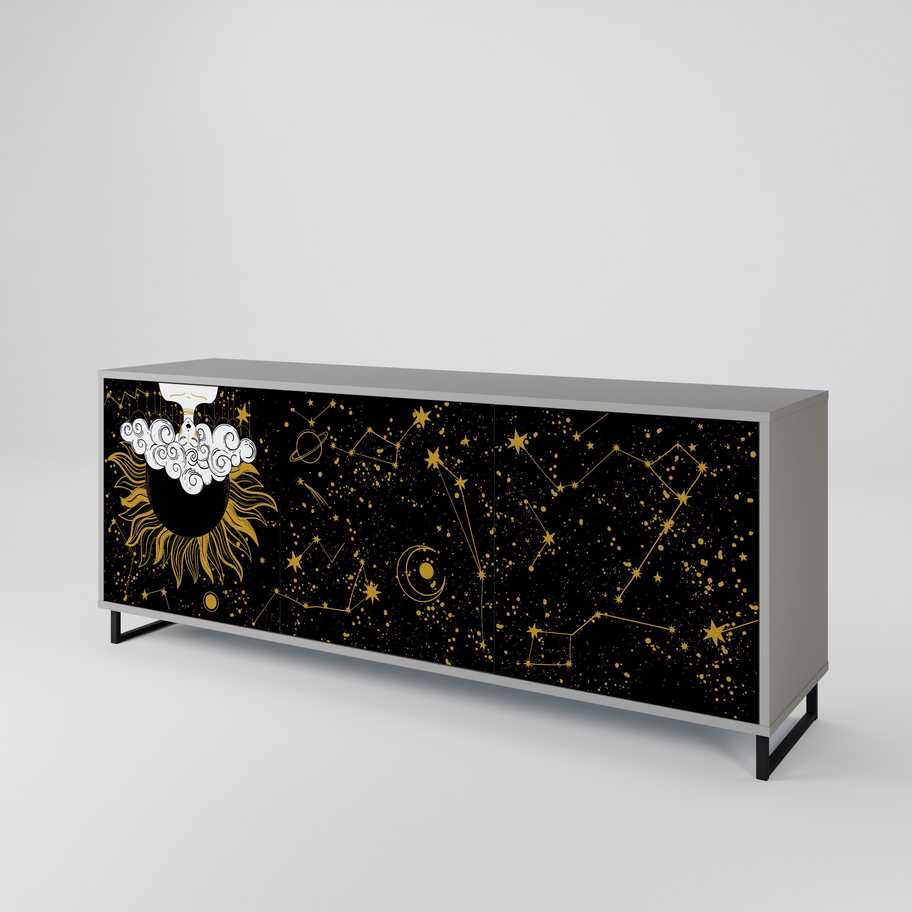 Buffet 3 portes STELLAR CONSTELLATIONS en finition grise