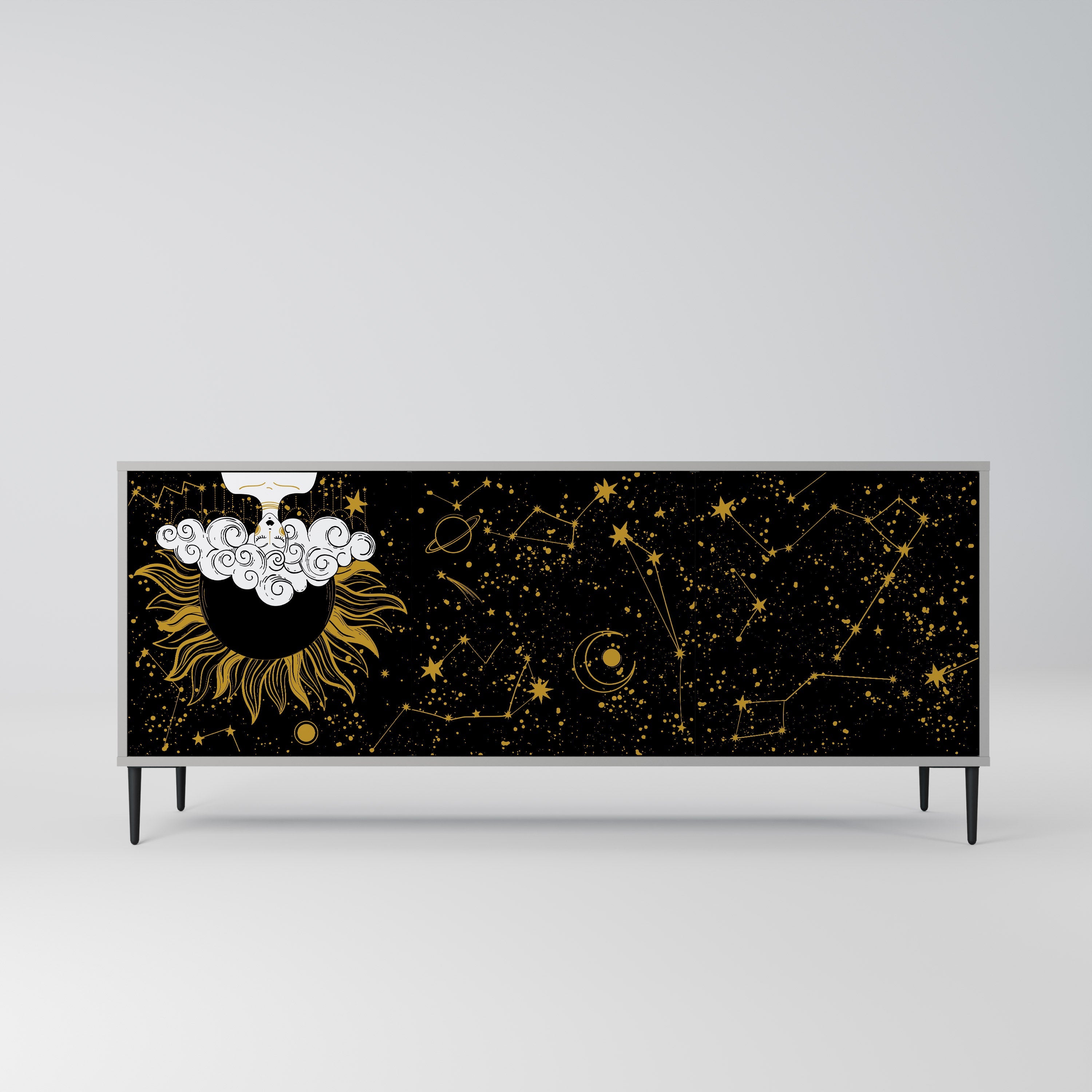 Buffet 3 portes STELLAR CONSTELLATIONS en finition grise