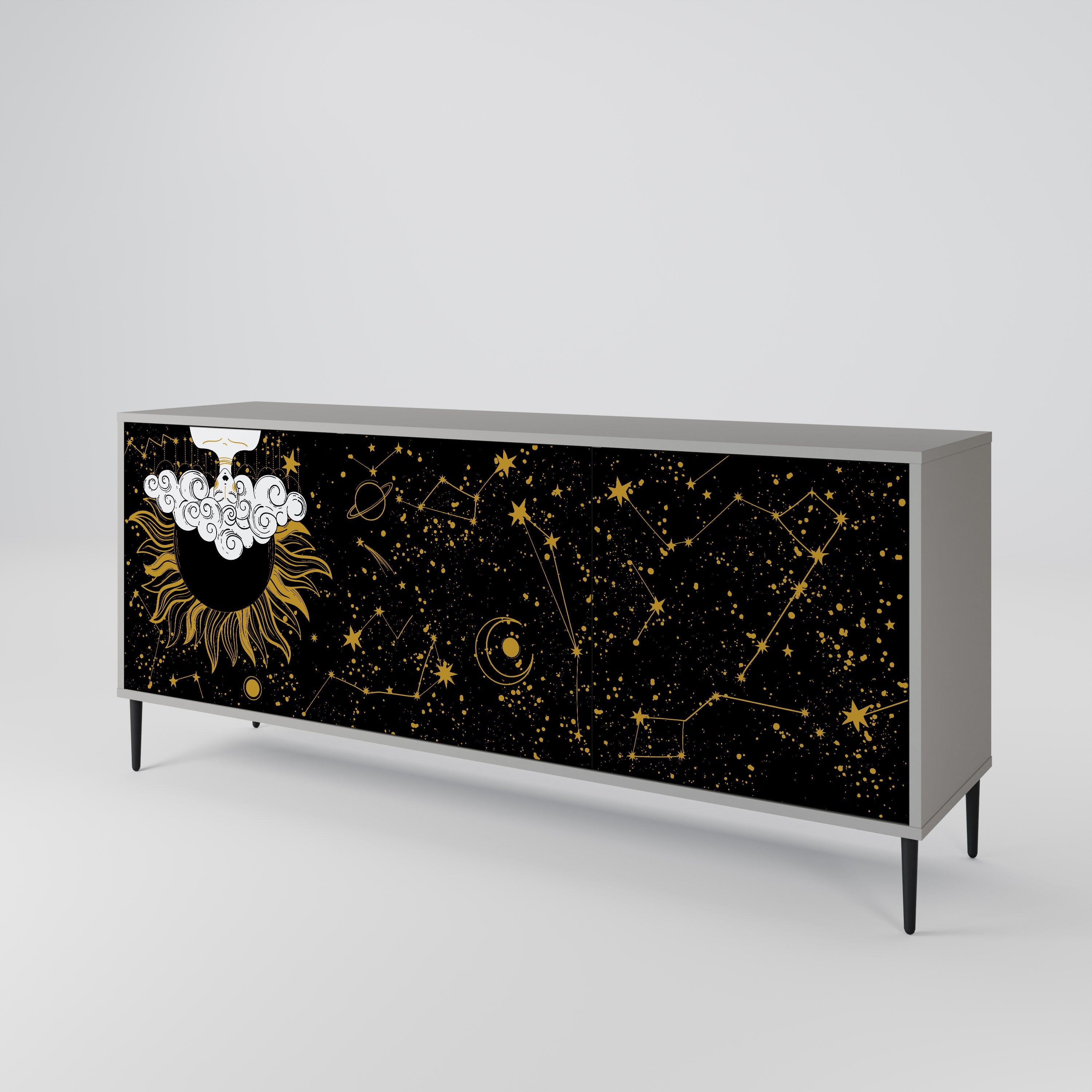Buffet 3 portes STELLAR CONSTELLATIONS en finition grise