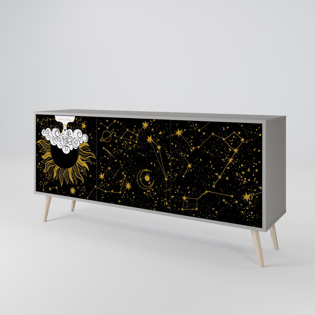 Buffet 3 portes STELLAR CONSTELLATIONS en finition grise