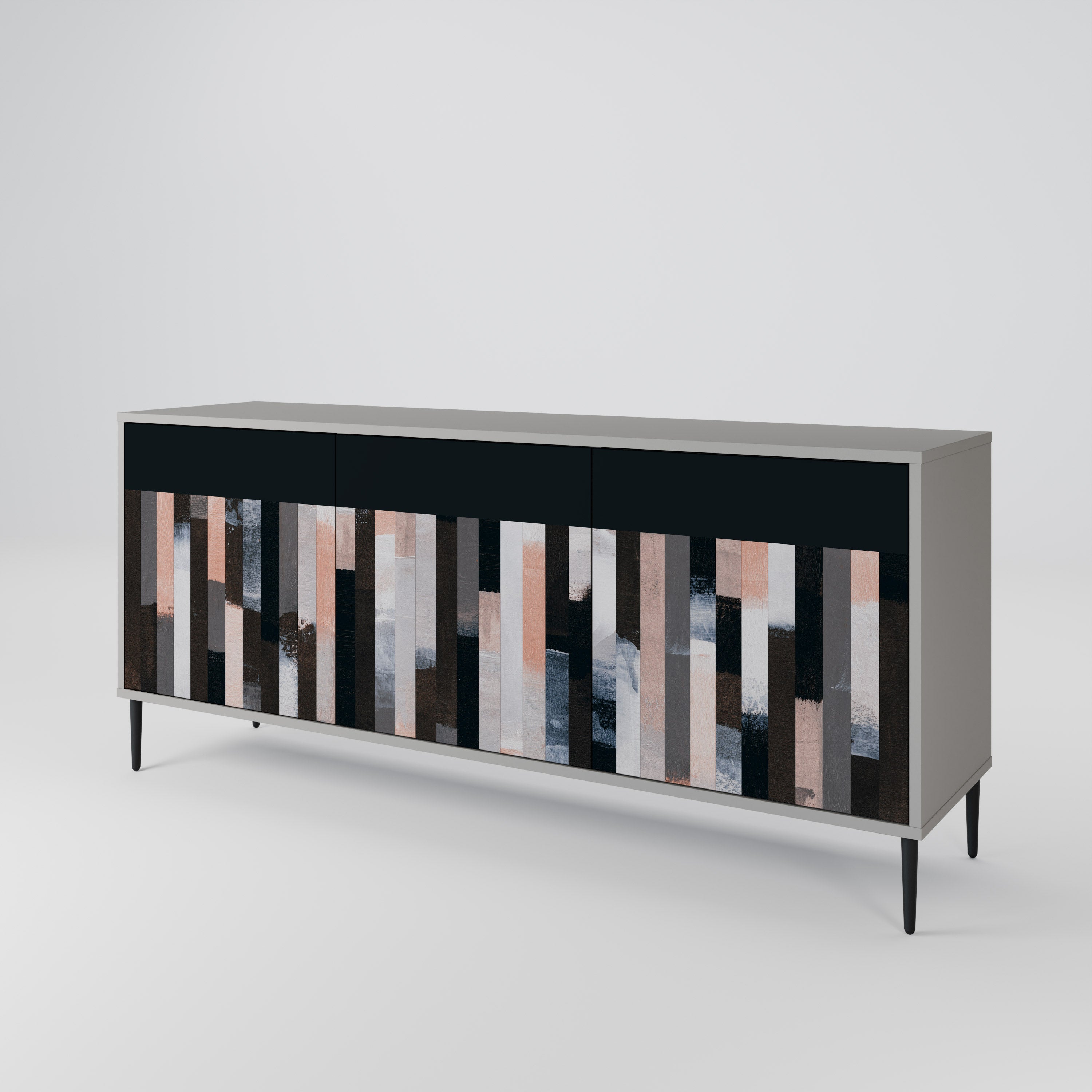 COLLAGE OF RECTANGLES 3-Door Sideboard