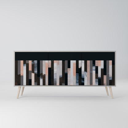 COLLAGE OF RECTANGLES 3-Door Sideboard