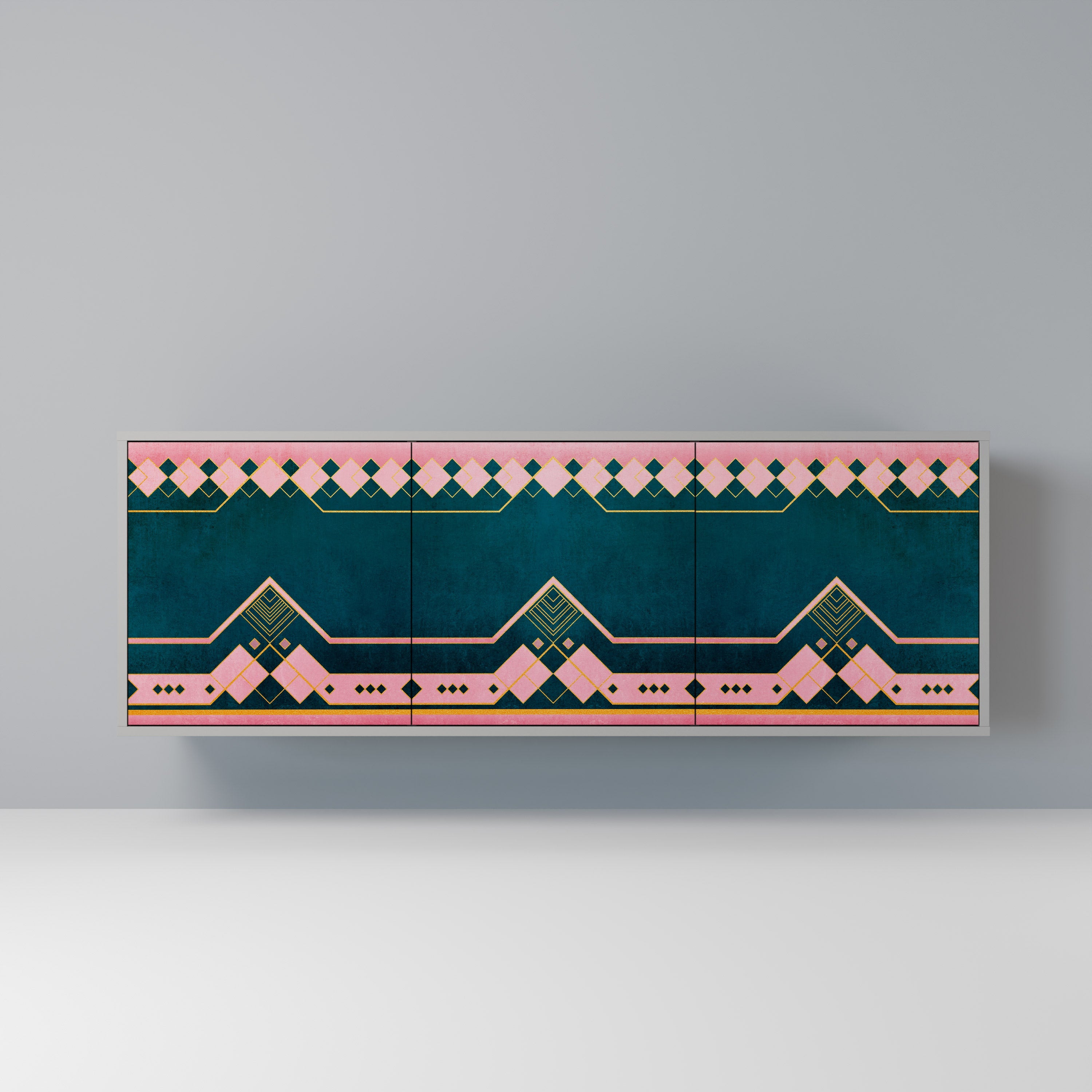 Buffet 3 portes ROYAL COMPOSITION finition grise