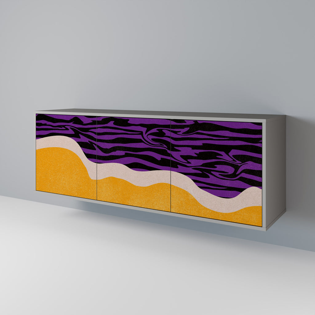 Buffet 3 portes INDEPENDENT BORDER finition grise