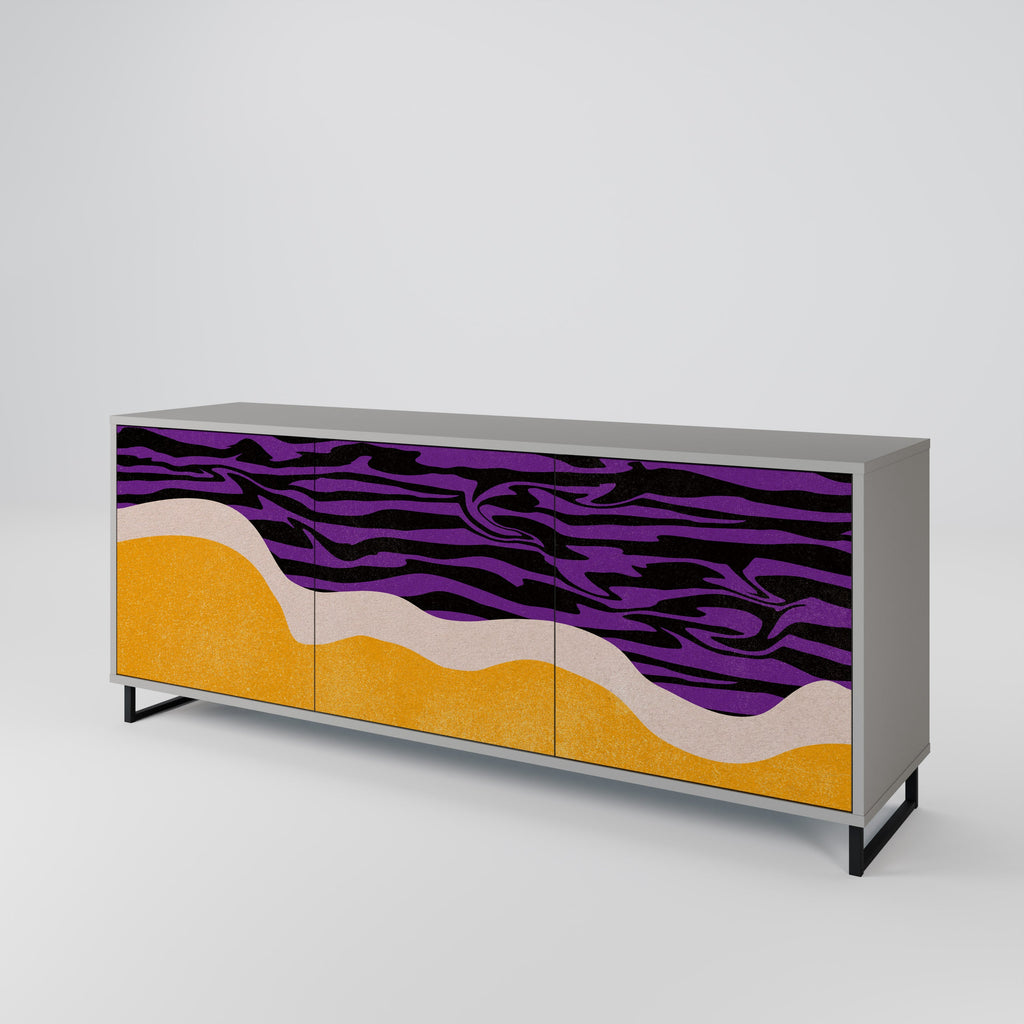 Buffet 3 portes INDEPENDENT BORDER finition grise