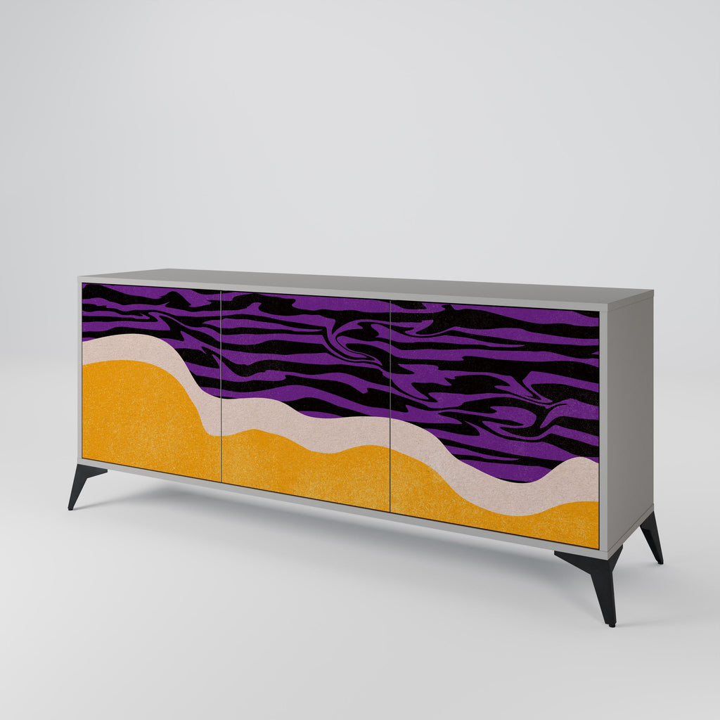 Buffet 3 portes INDEPENDENT BORDER finition grise