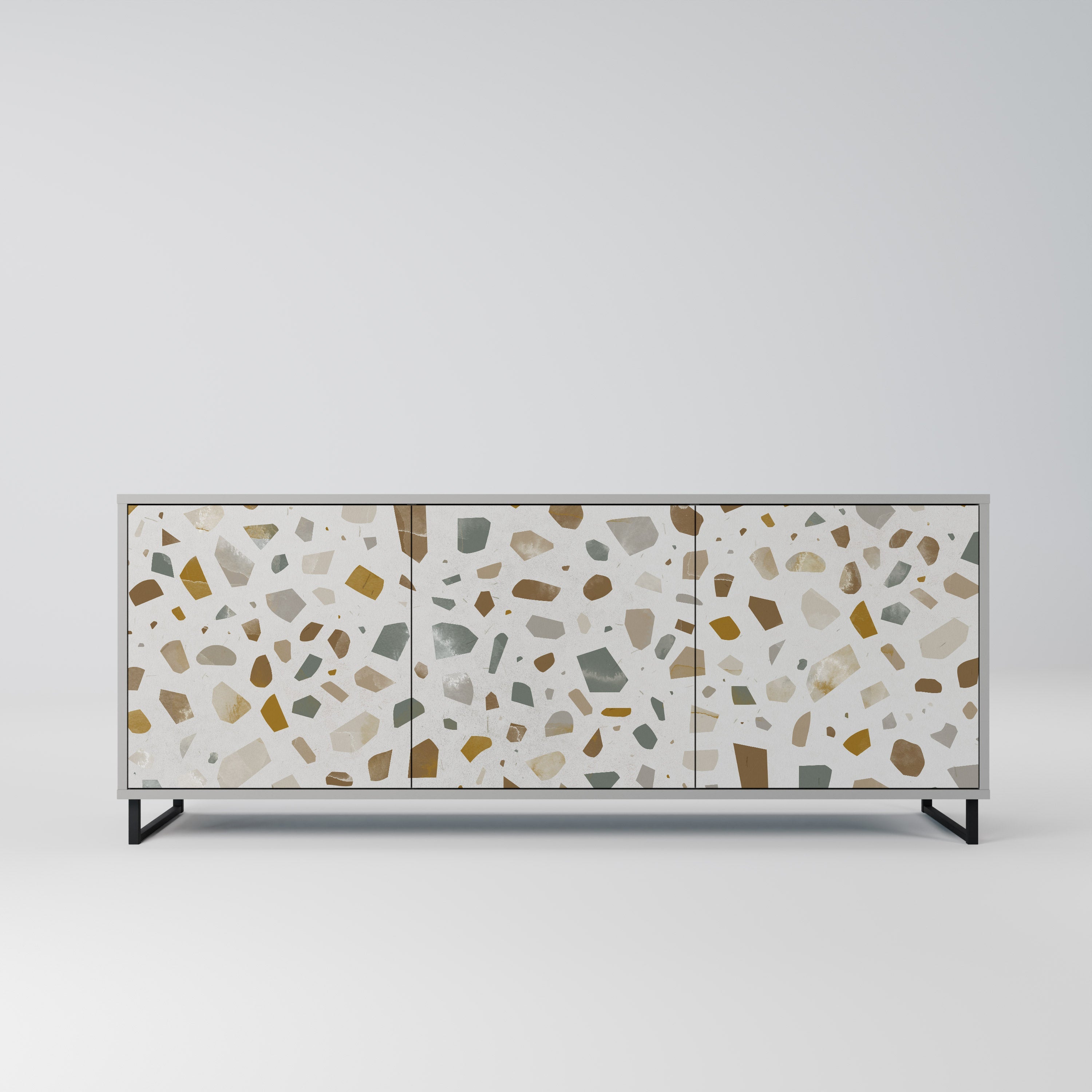 Buffet 3 portes PIECES OF TOMORROW finition grise