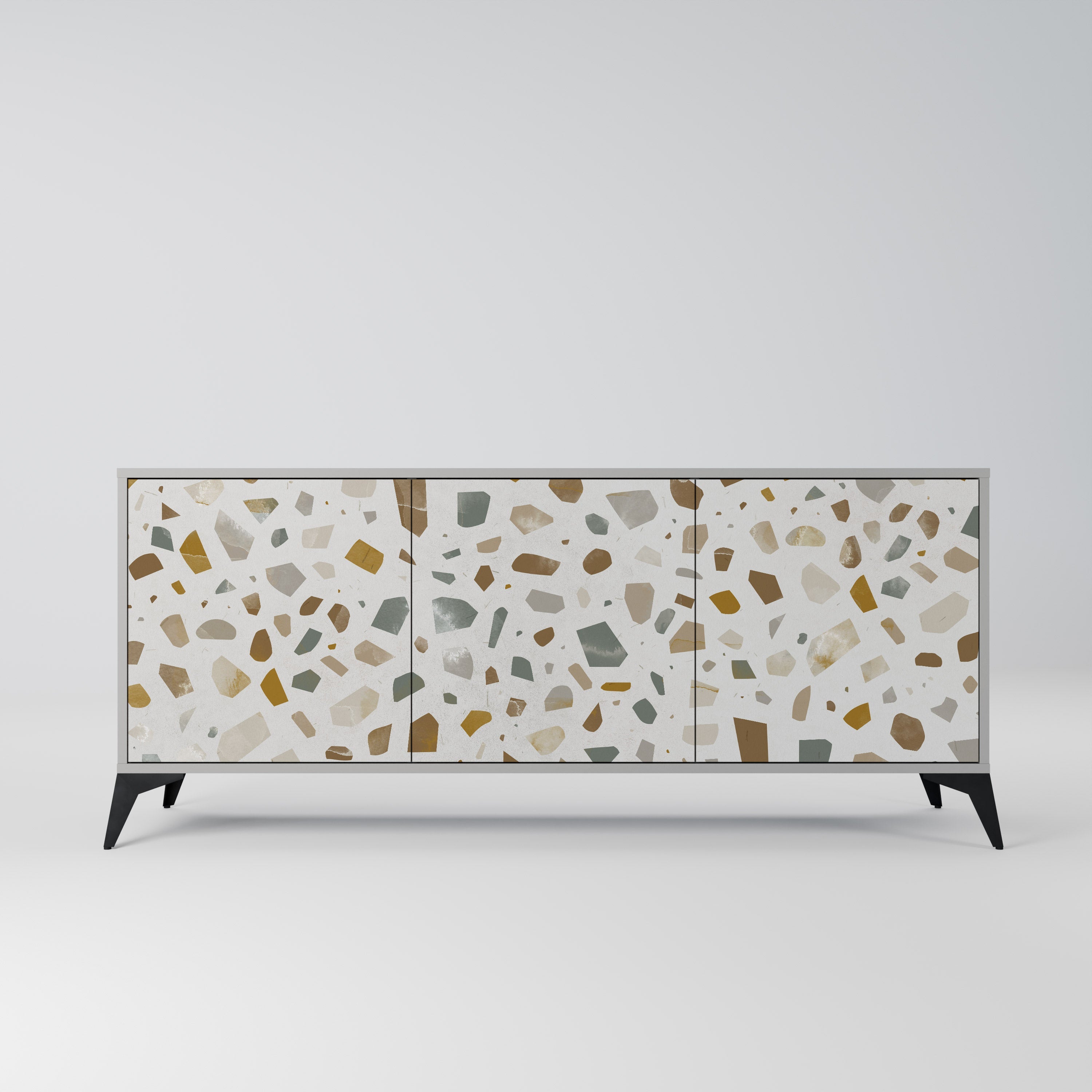 Buffet 3 portes PIECES OF TOMORROW finition grise