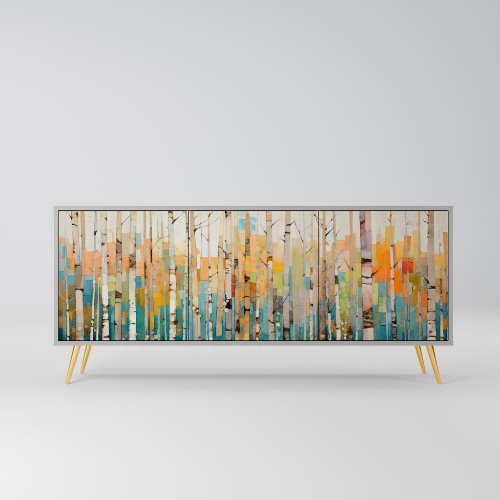 Buffet 3 portes BIRCH KALEIDOSCOPE finition grise