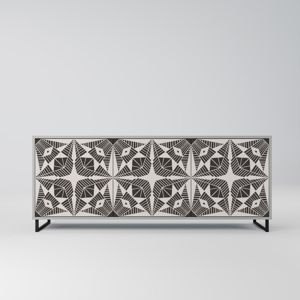 Buffet 3 portes MONOCHROME NEXUS finition grise