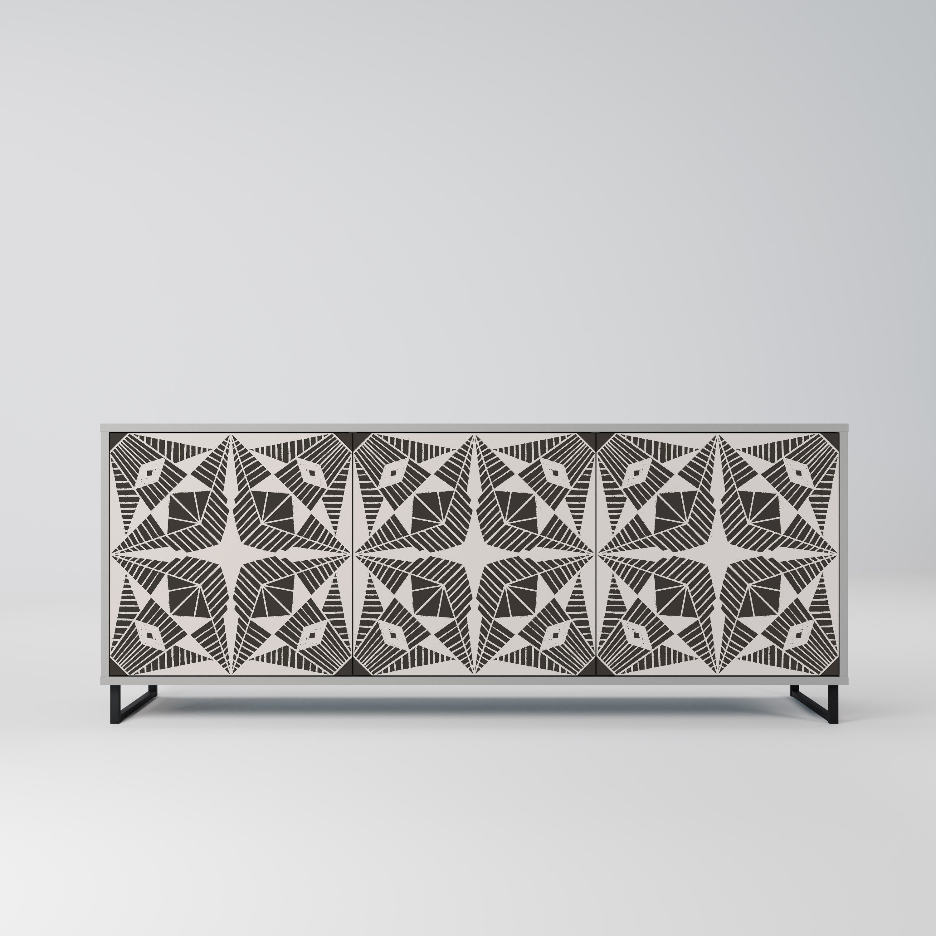 Buffet 3 portes MONOCHROME NEXUS finition grise