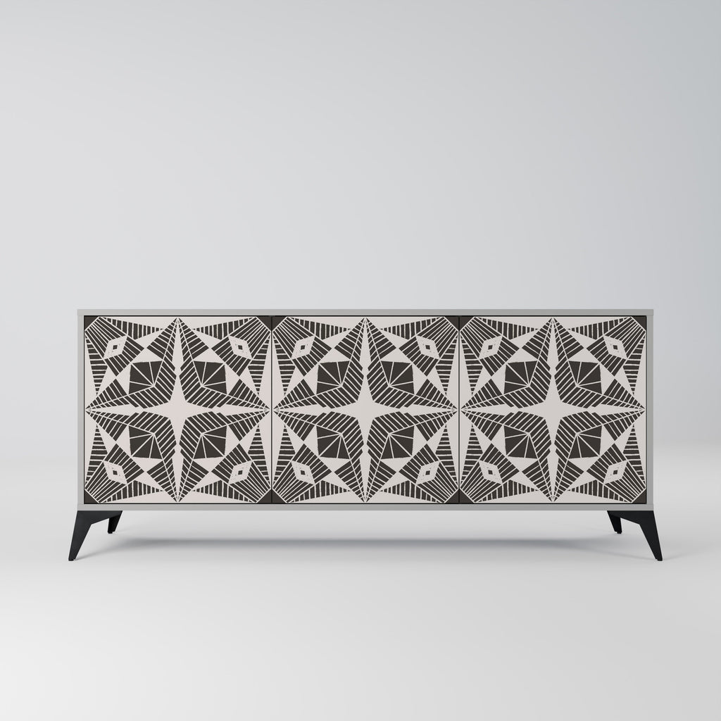 Buffet 3 portes MONOCHROME NEXUS finition grise