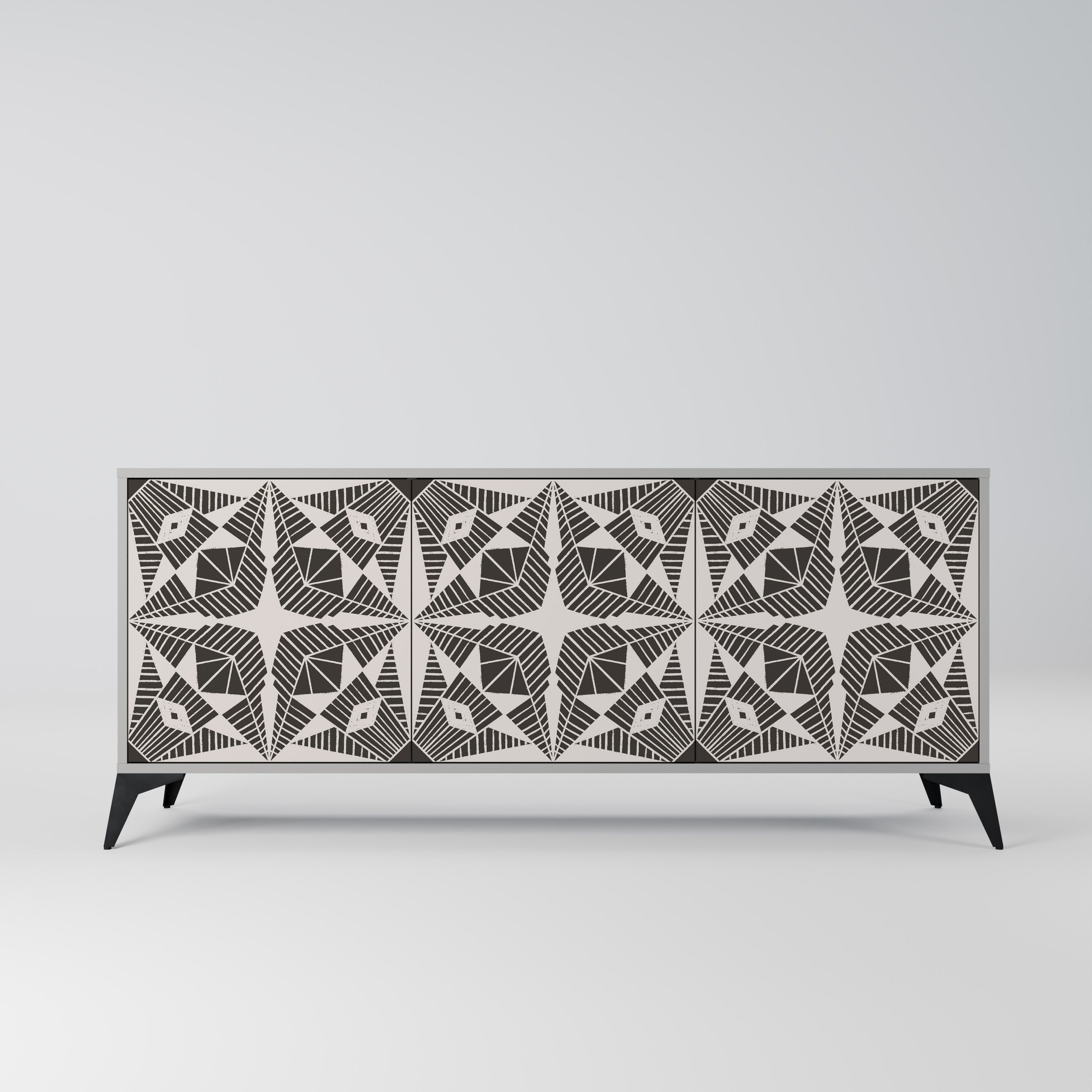 Buffet 3 portes MONOCHROME NEXUS finition grise