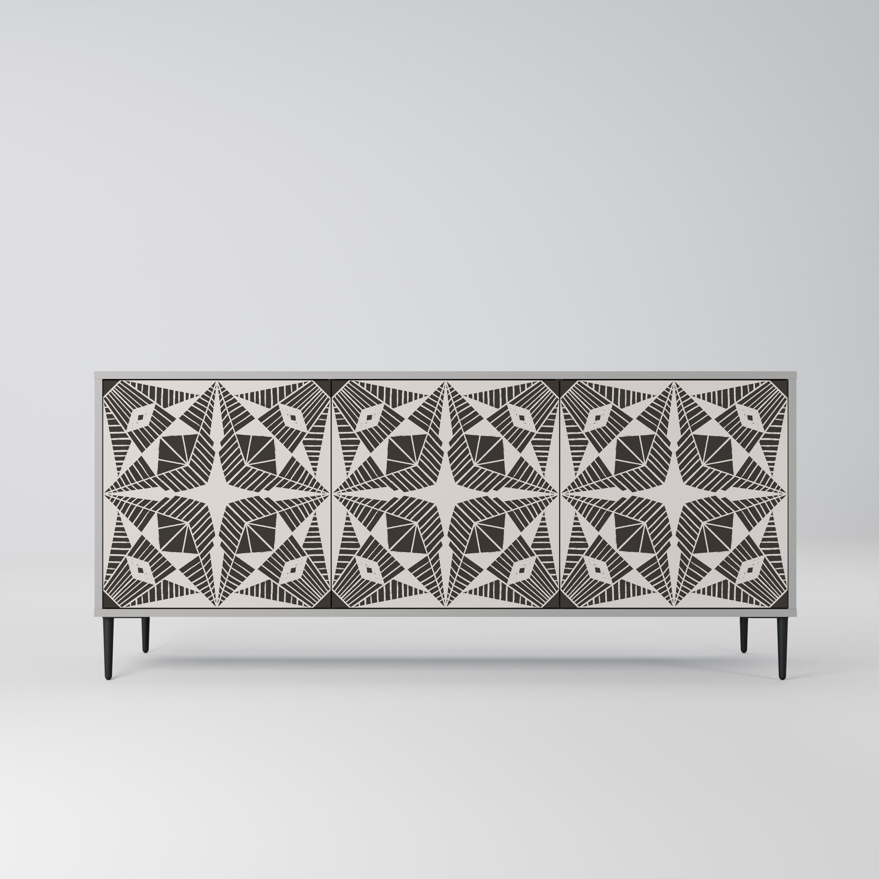 Buffet 3 portes MONOCHROME NEXUS finition grise