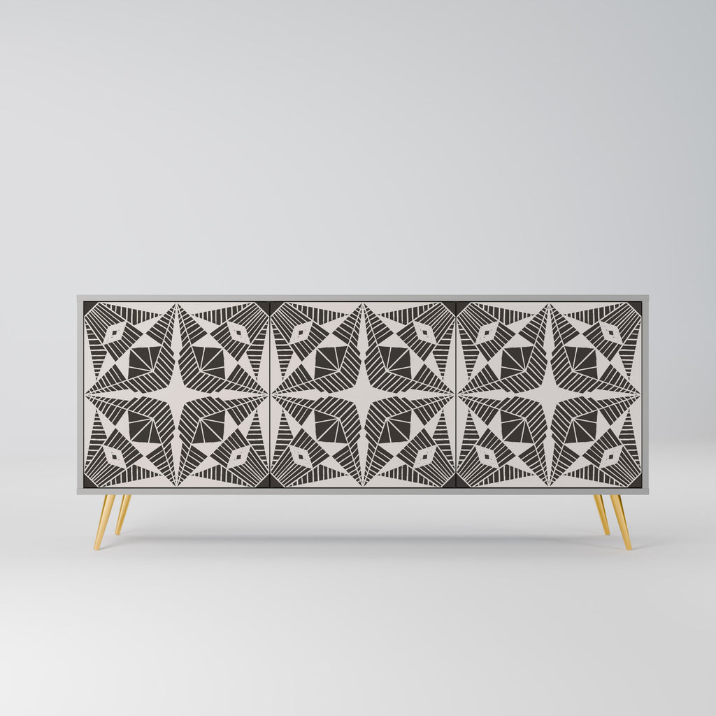 Buffet 3 portes MONOCHROME NEXUS finition grise