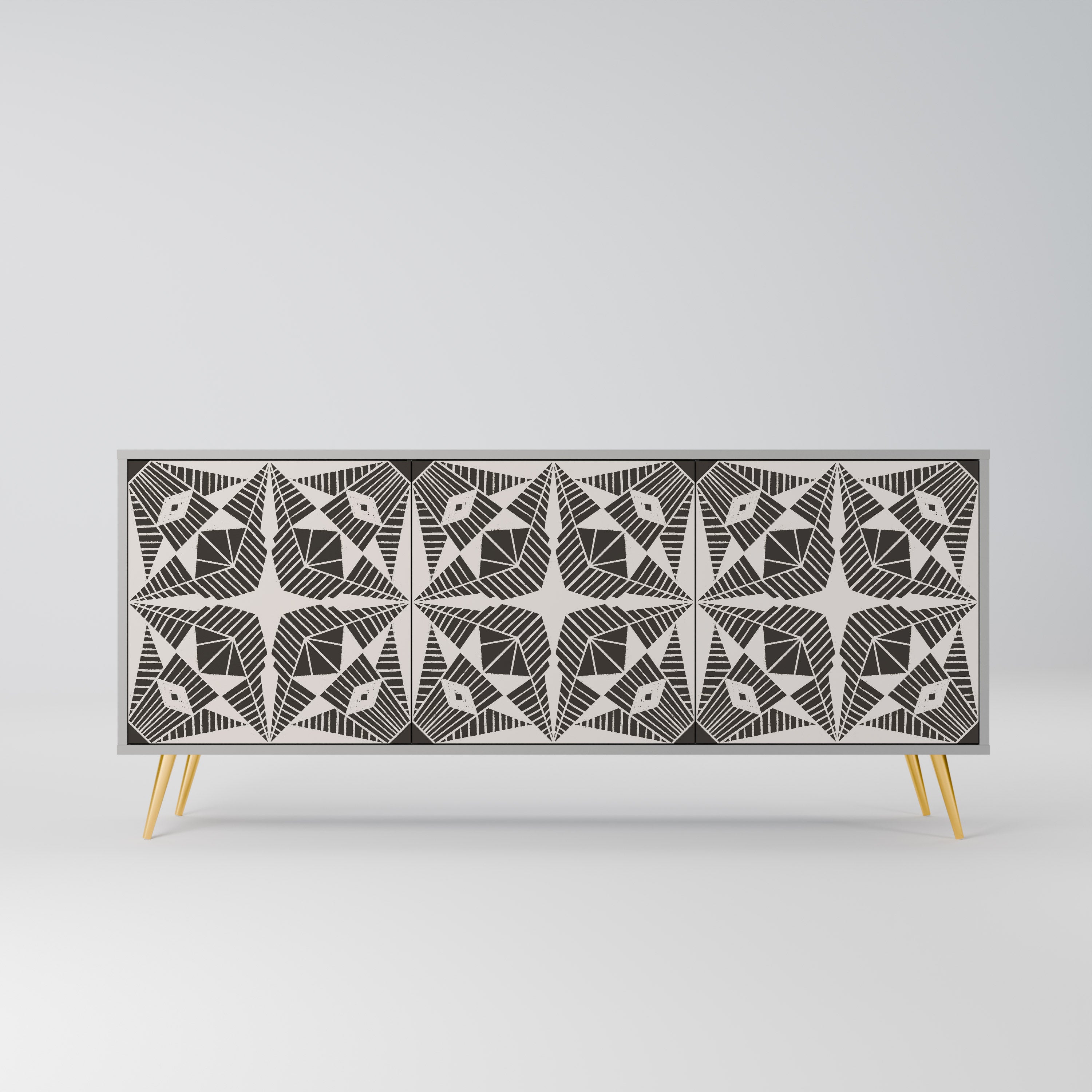 Buffet 3 portes MONOCHROME NEXUS finition grise