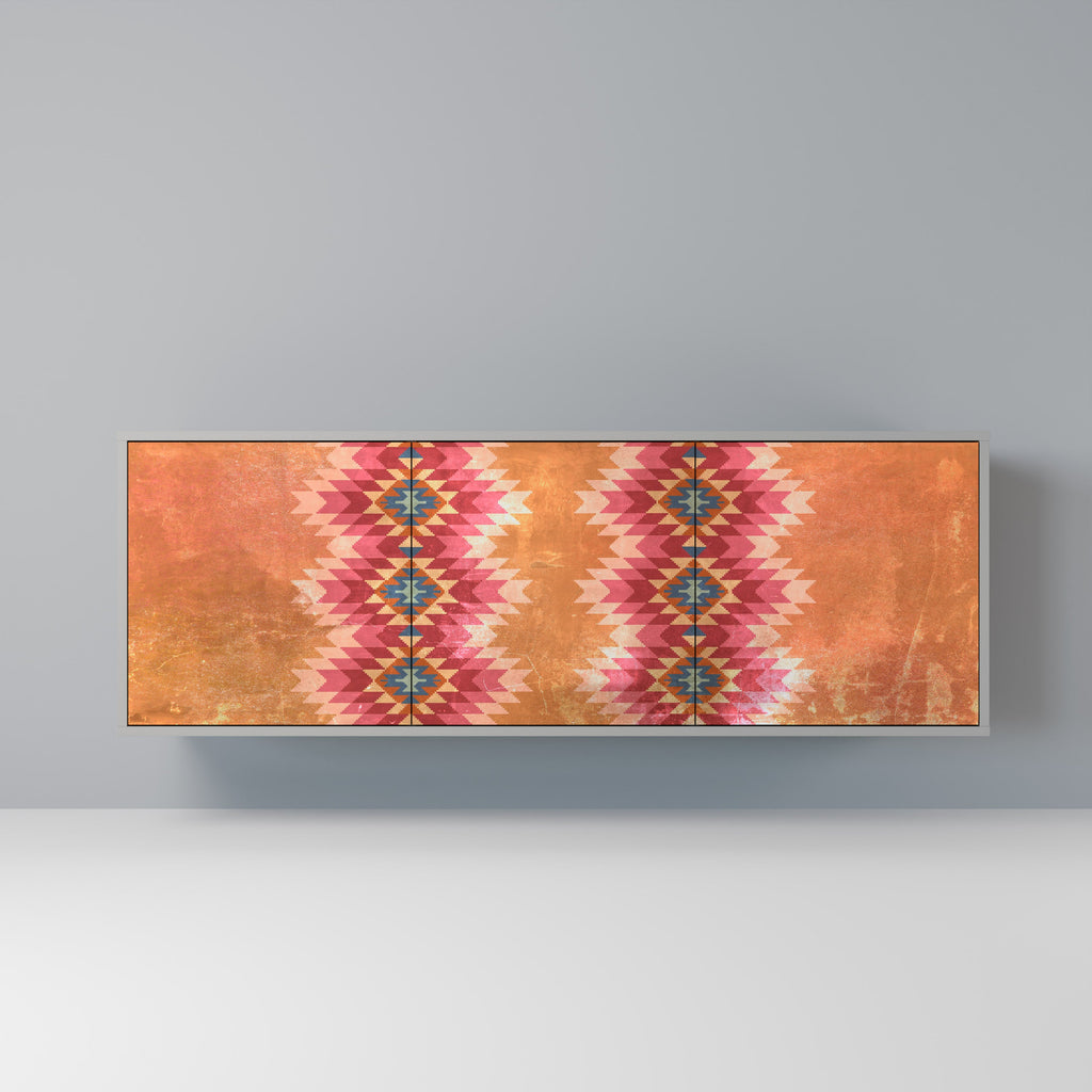 Buffet 3 portes INDIAN FOLK finition grise