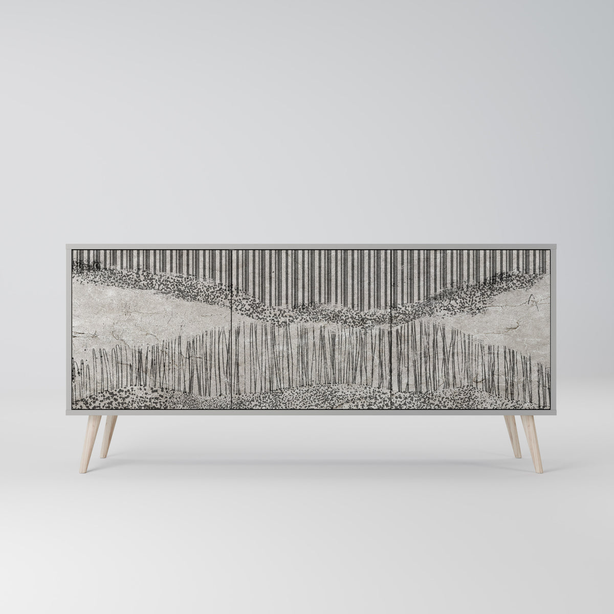 GRAIN LINES 3-Door Sideboard