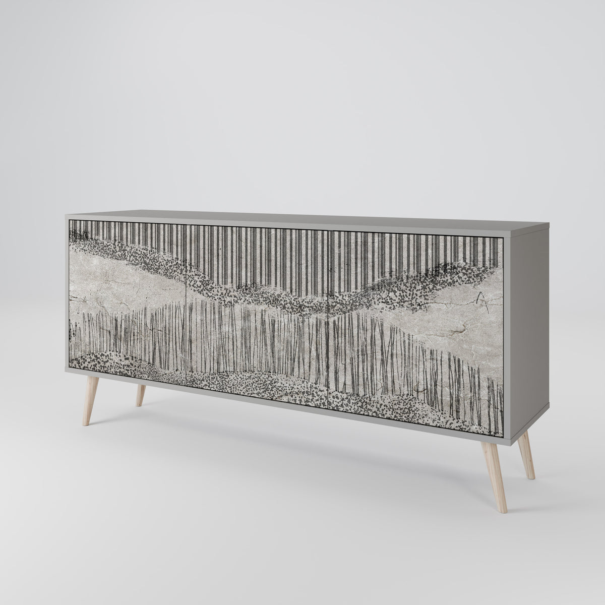 GRAIN LINES 3-Door Sideboard