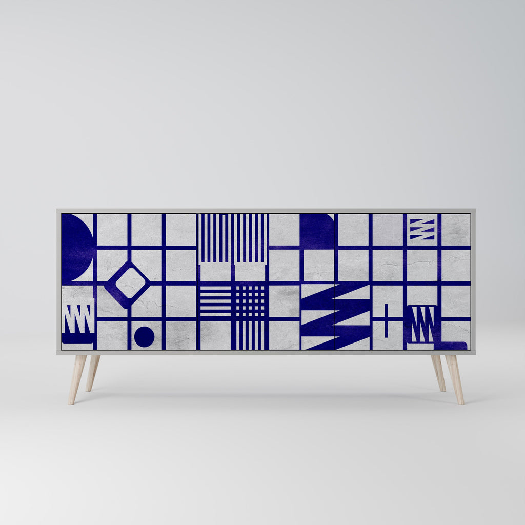 Buffet 3 portes THE RIGHT PLACES en finition grise