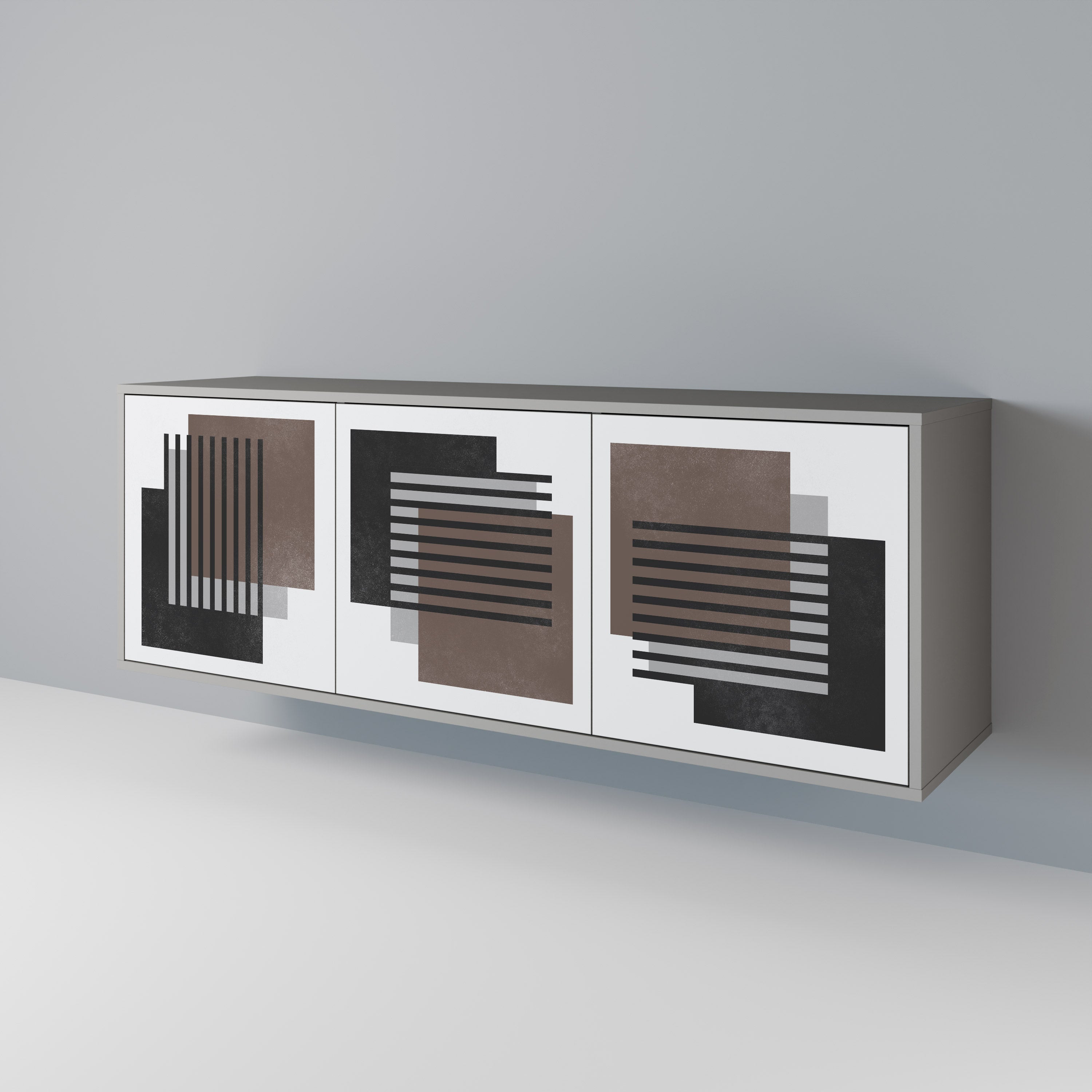 Buffet 3 portes SHADOW SYNCHRONY finition grise