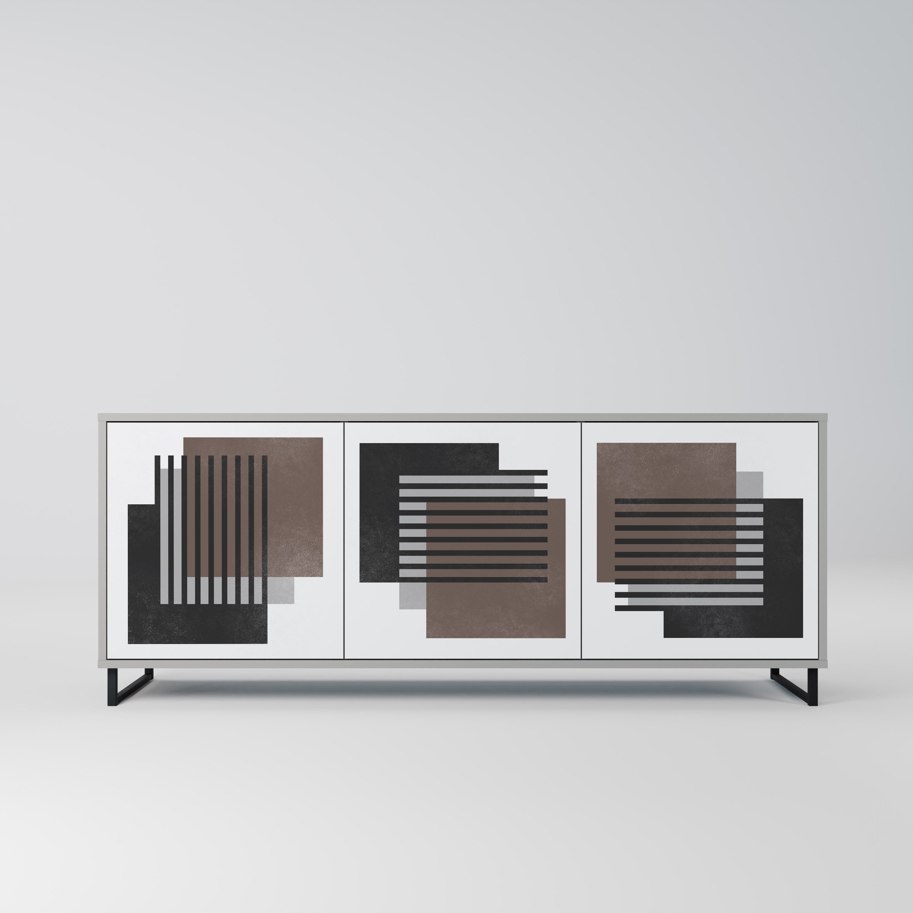 Buffet 3 portes SHADOW SYNCHRONY finition grise