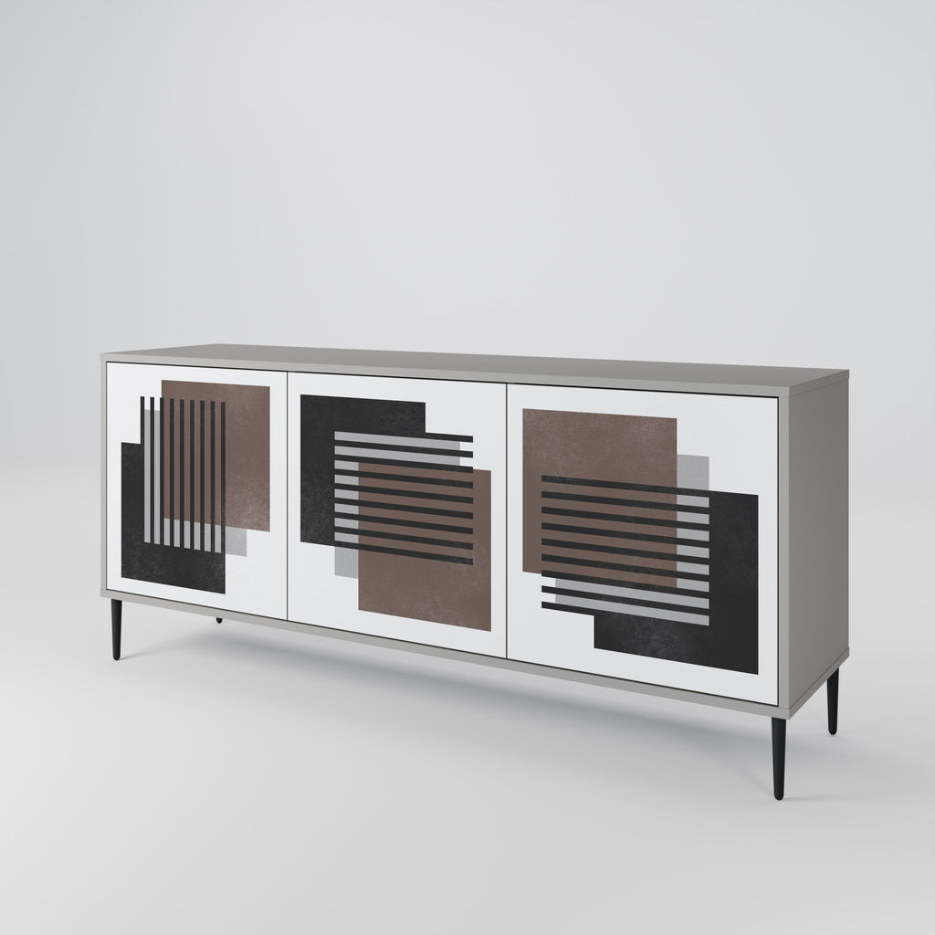 Buffet 3 portes SHADOW SYNCHRONY finition grise