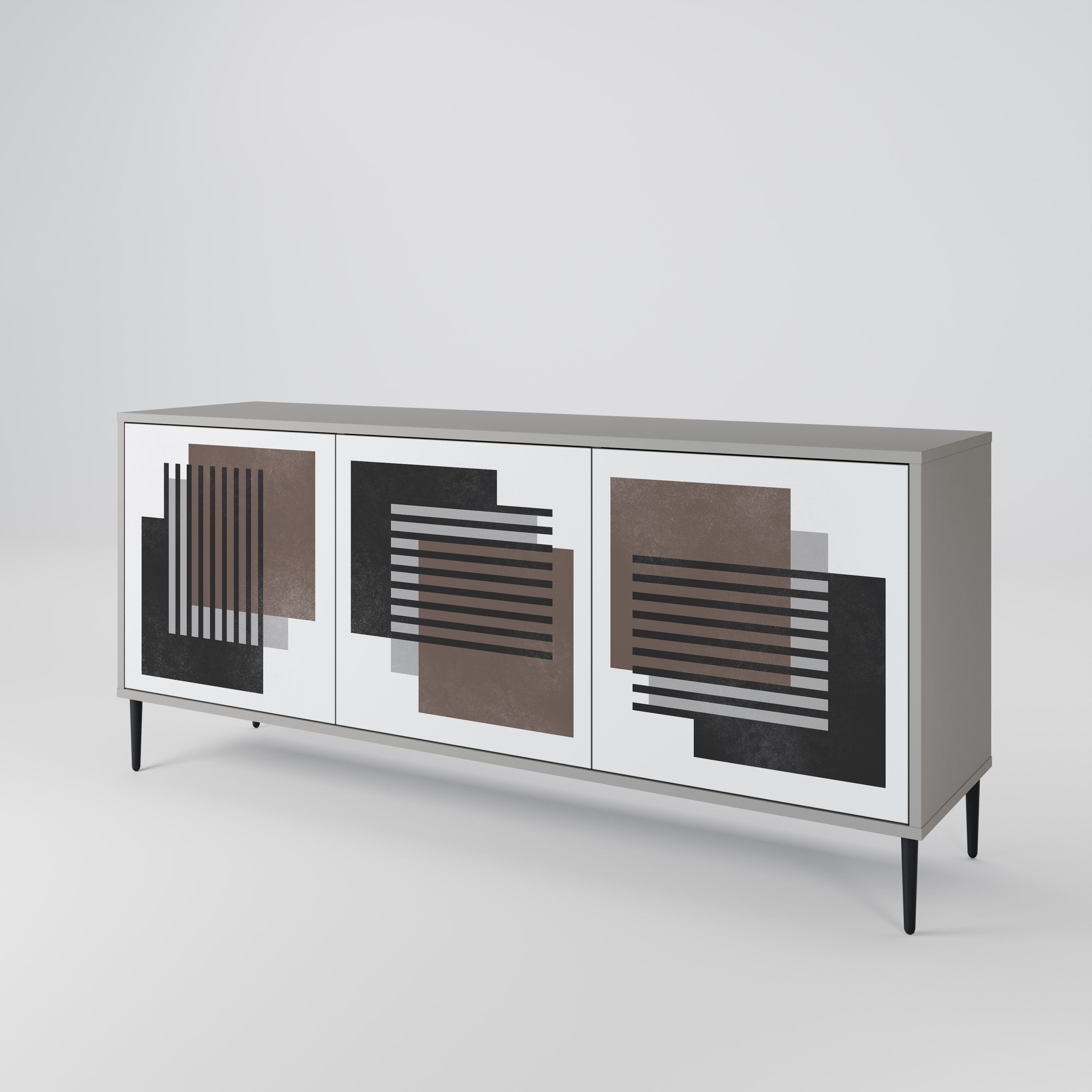 Buffet 3 portes SHADOW SYNCHRONY finition grise