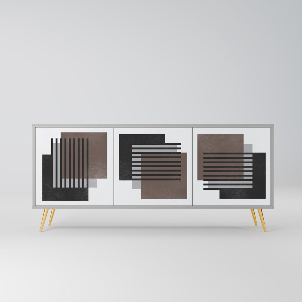 Buffet 3 portes SHADOW SYNCHRONY finition grise