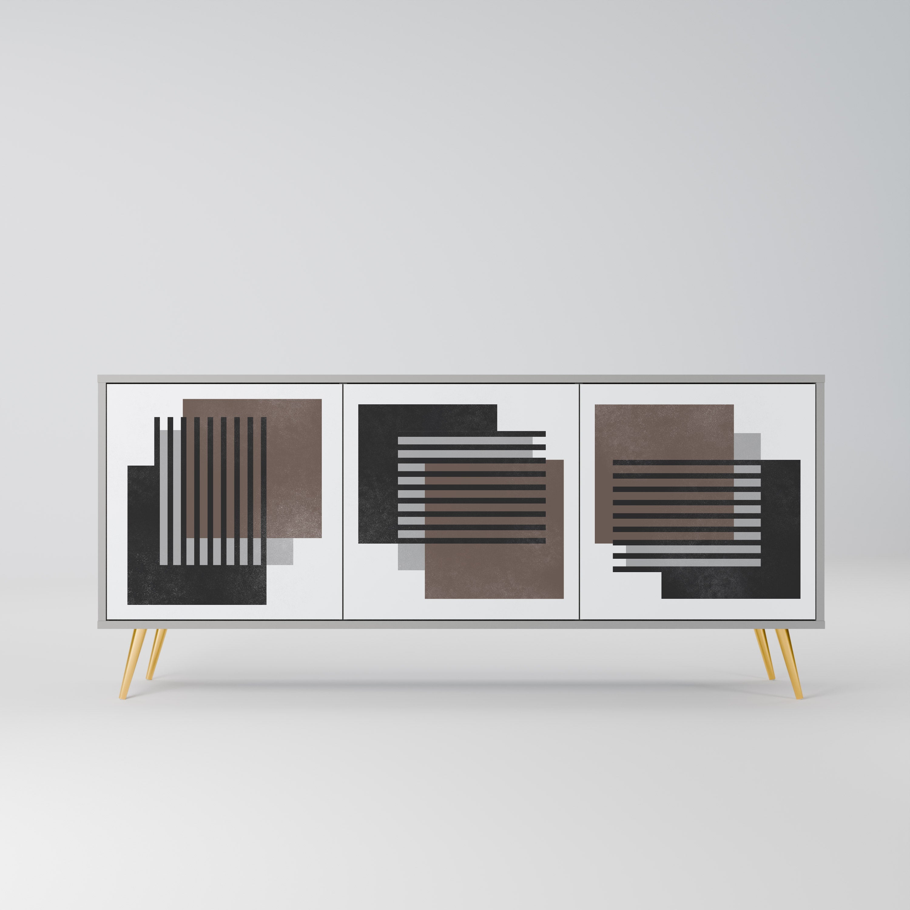 Buffet 3 portes SHADOW SYNCHRONY finition grise