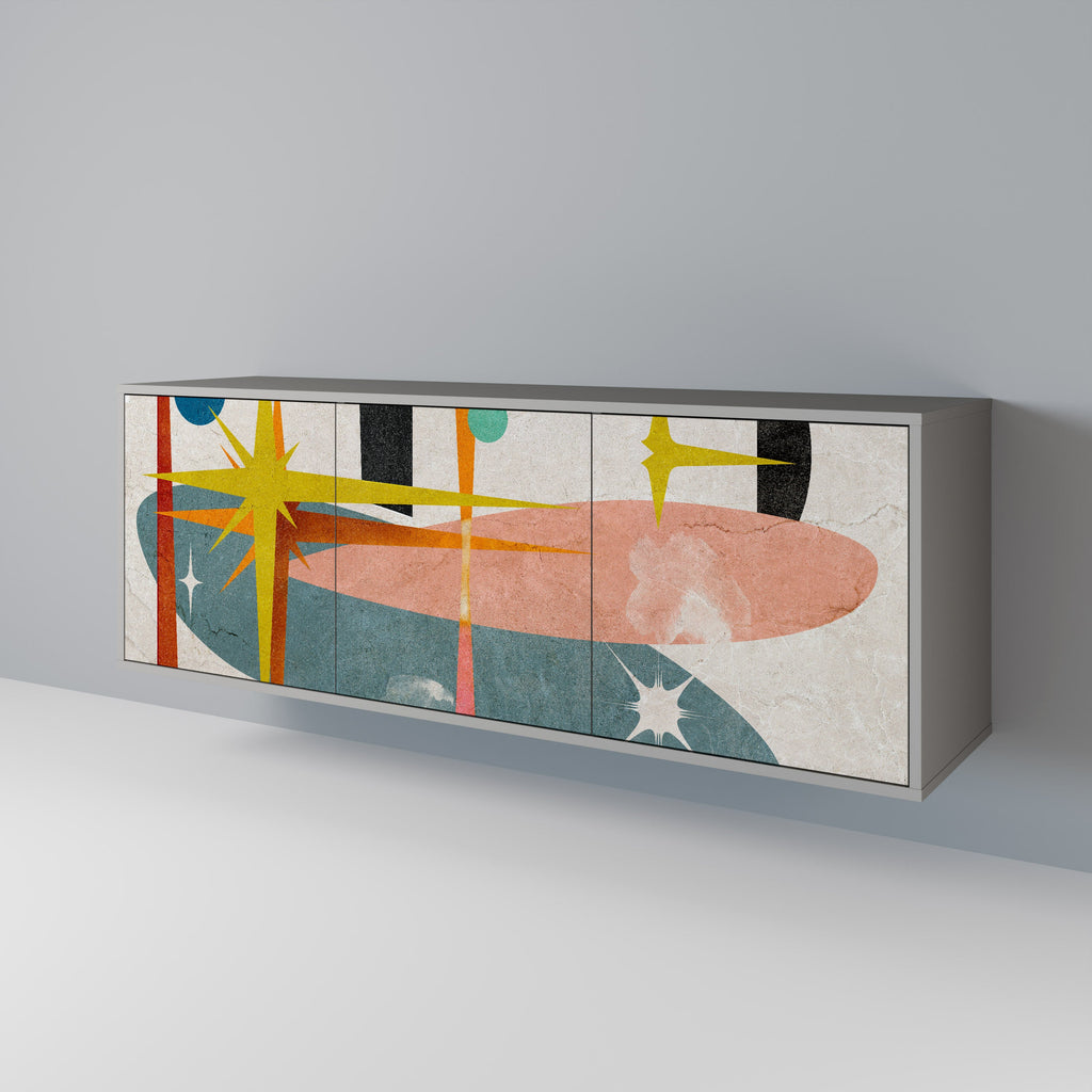 Buffet 3 portes INTERSTELLAR VIBES finition grise